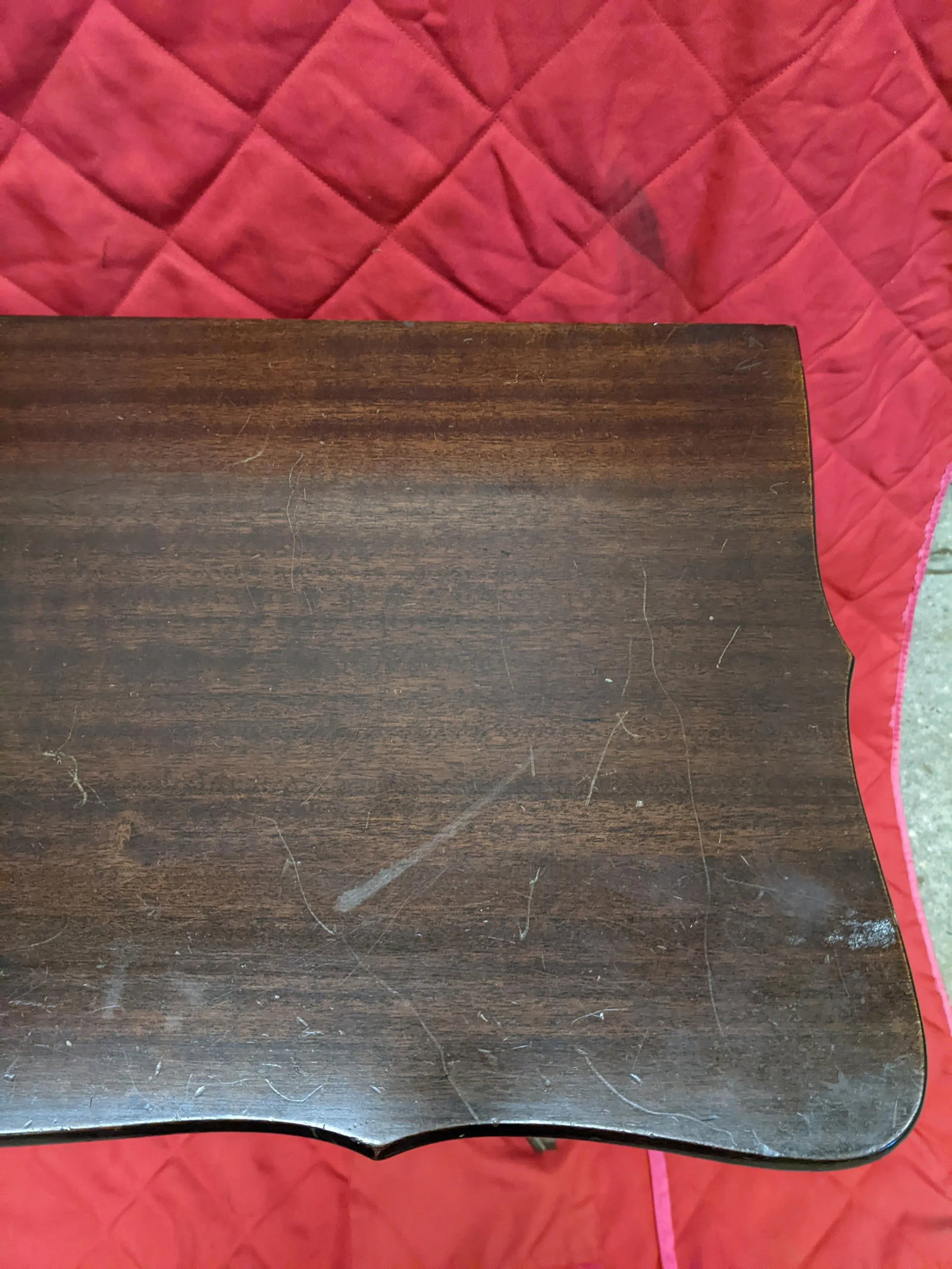 1920 Antique Crutch Mahogany Game Table - 11