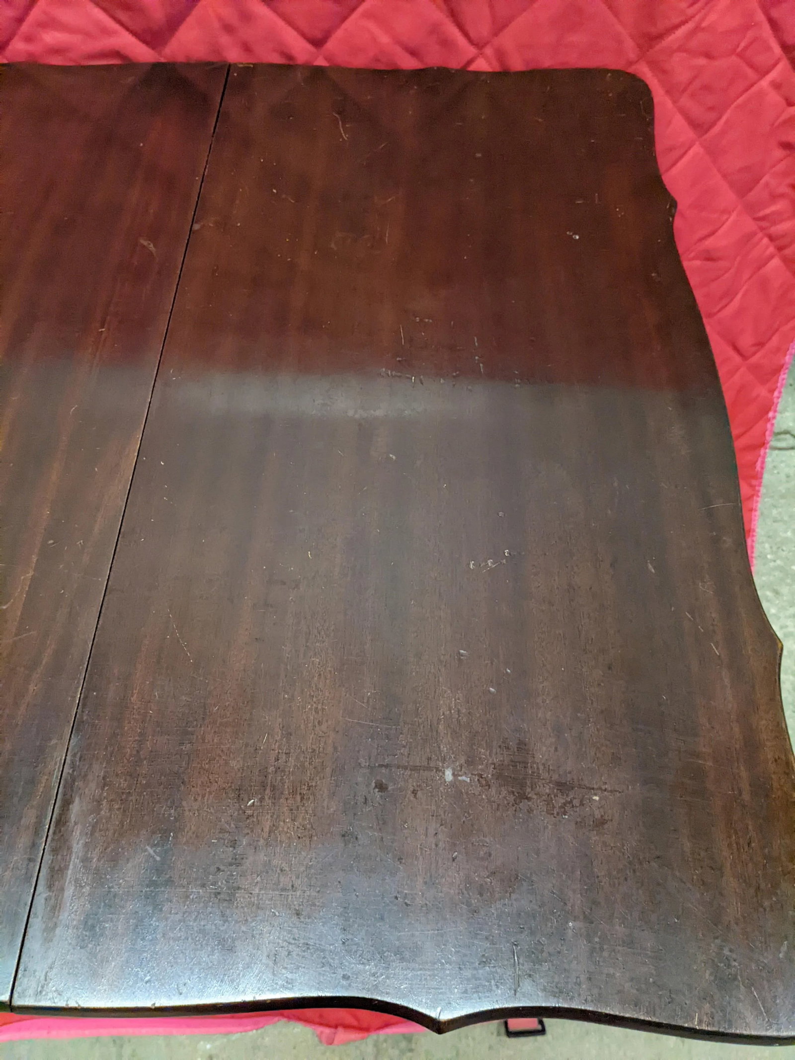 1920 Antique Crutch Mahogany Game Table - 2