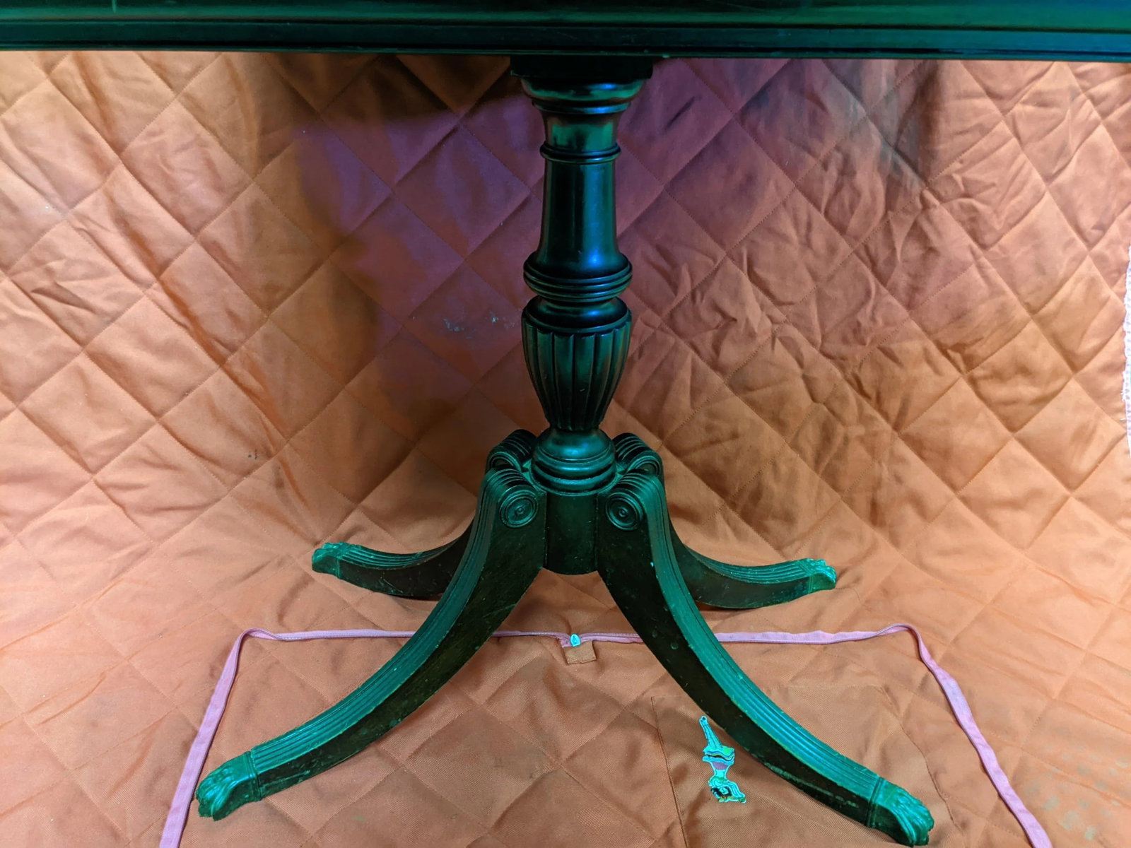 1920 Antique Crutch Mahogany Game Table - 4