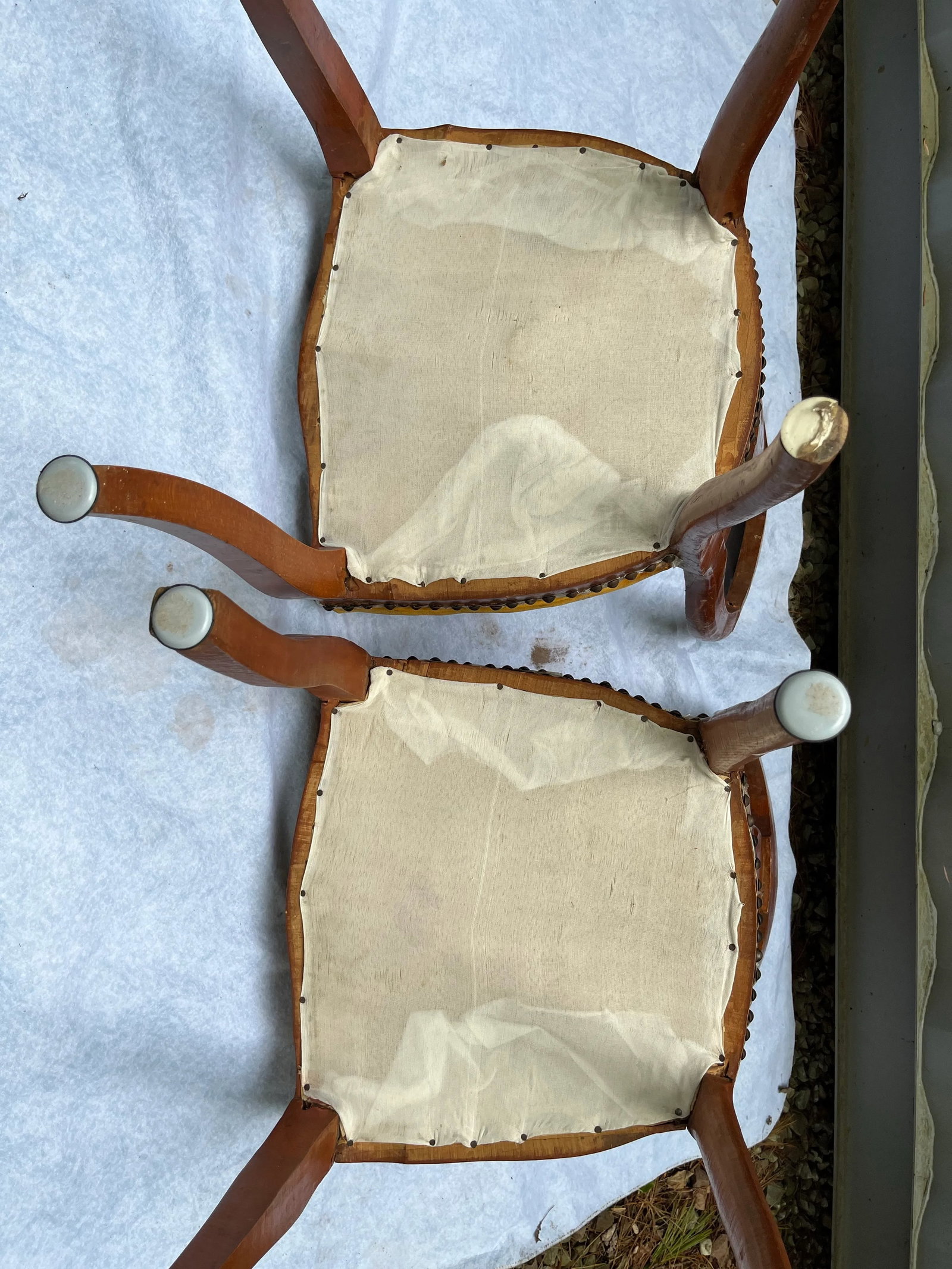 Antique Marquetry Side Chairs a Pair - 10