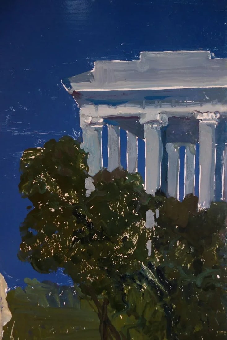 Study for a Painting of a Classic Italian Garden Stairs on Board - 5