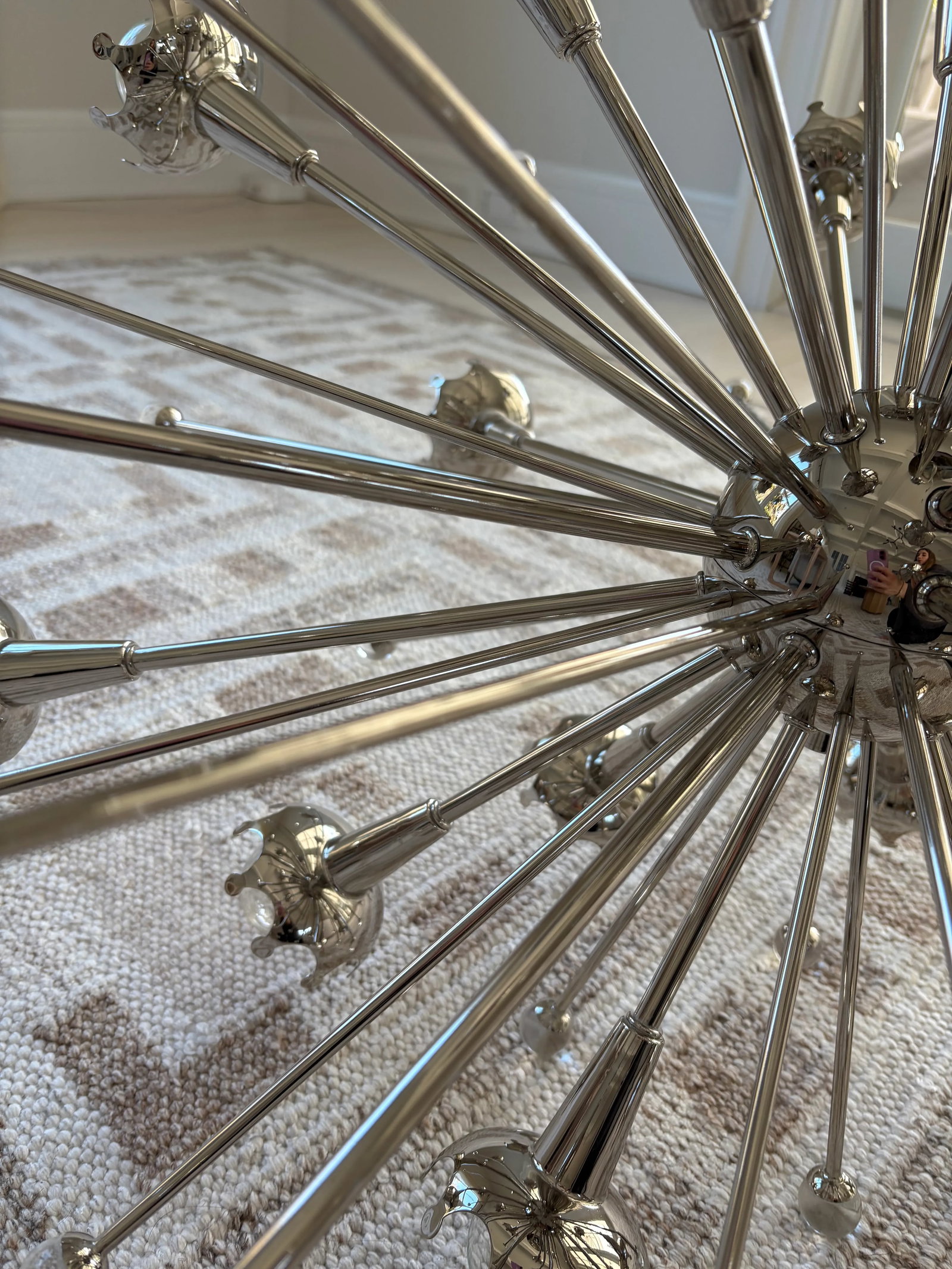 Jonathan Adler Large Sputnik Chandelier in Polished Nickel - 5