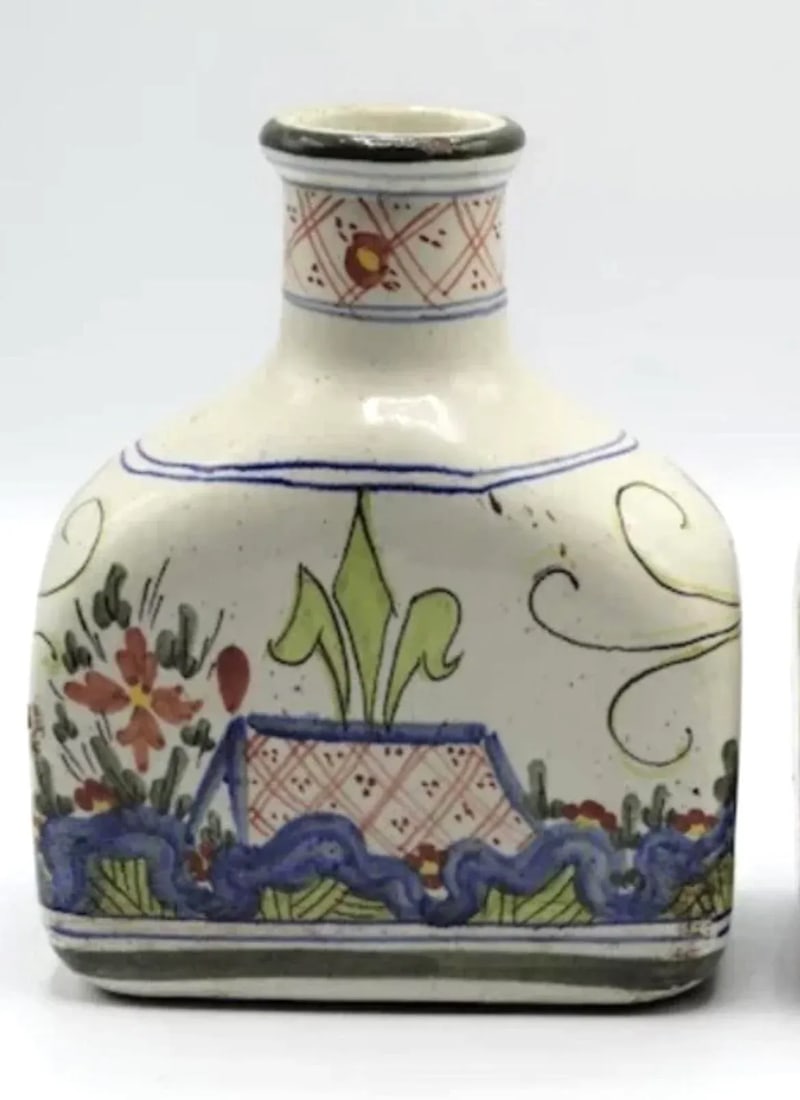 Antique Italian Faience Vases Flasks, a Pair - 11