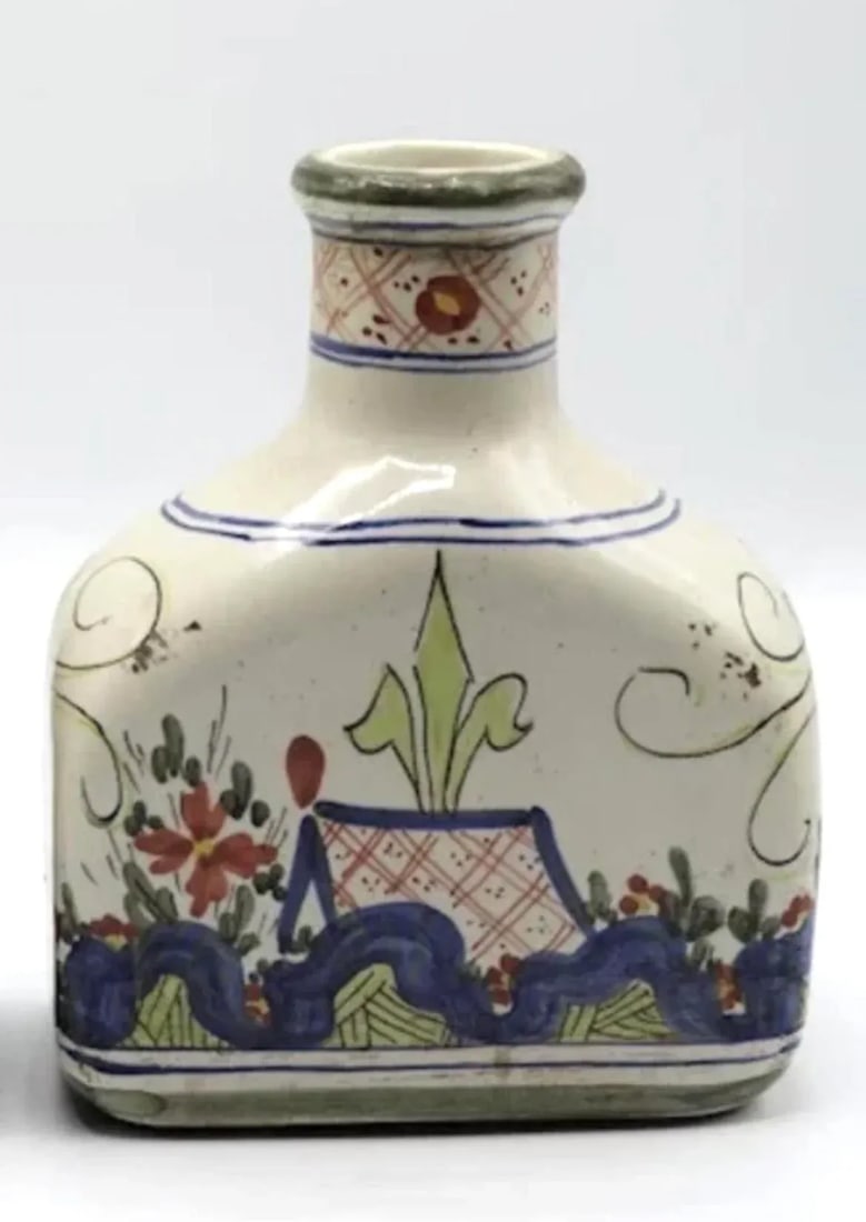 Antique Italian Faience Vases Flasks, a Pair - 9
