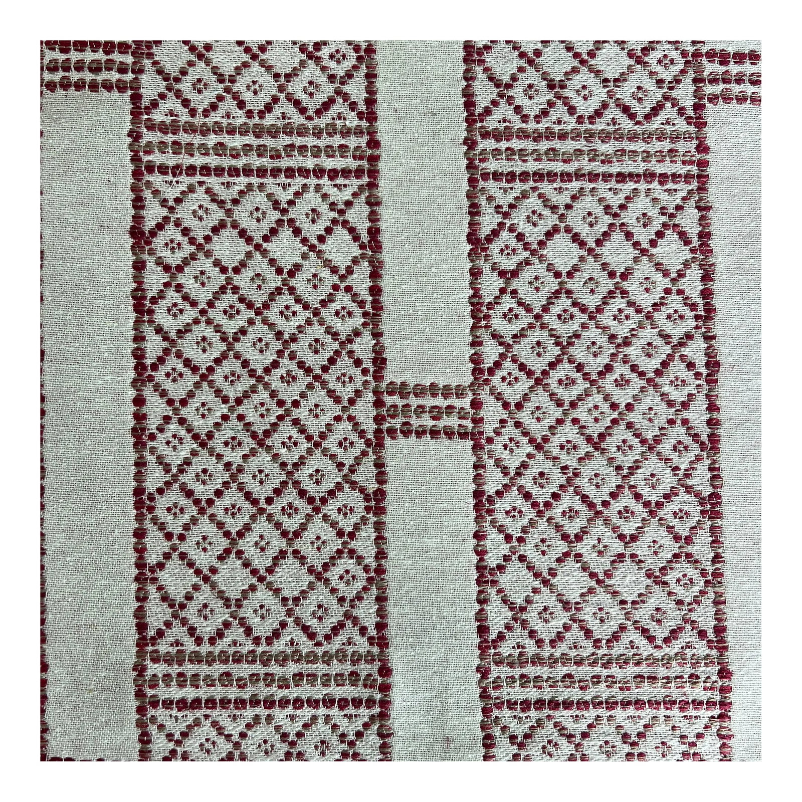 Penny Morrison Stripes and Diamonds Woven Fabric in Pink and Cream- 3 Yards: Penny Morrison Stripes and Diamonds Woven Fabric in Pink and Cream- 3 Yards Condition: Alterations: Original Condition Unaltered Imperfections: Some Imperfections Condition Notes: Very good. New.