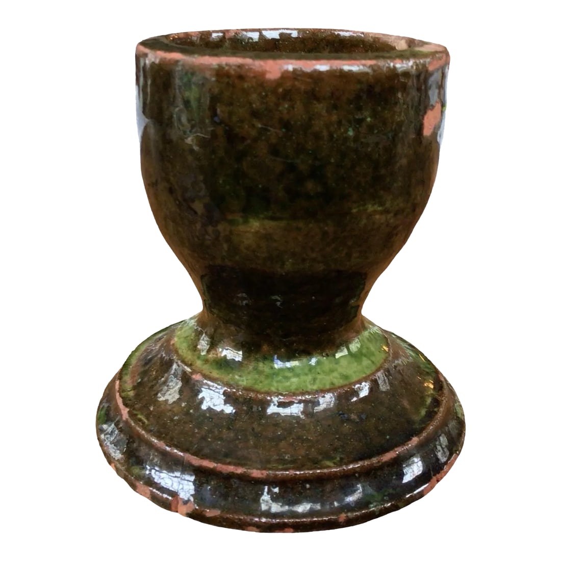 1970s Olive Green Hand-Made Pottery Vase: Olive Green Hand-Made Pottery Vase. Top measures 2.25" across. Condition: Alterations: Original Condition Unaltered Imperfections: Some Imperfections Condition Notes: As this is hand-made, each piece
