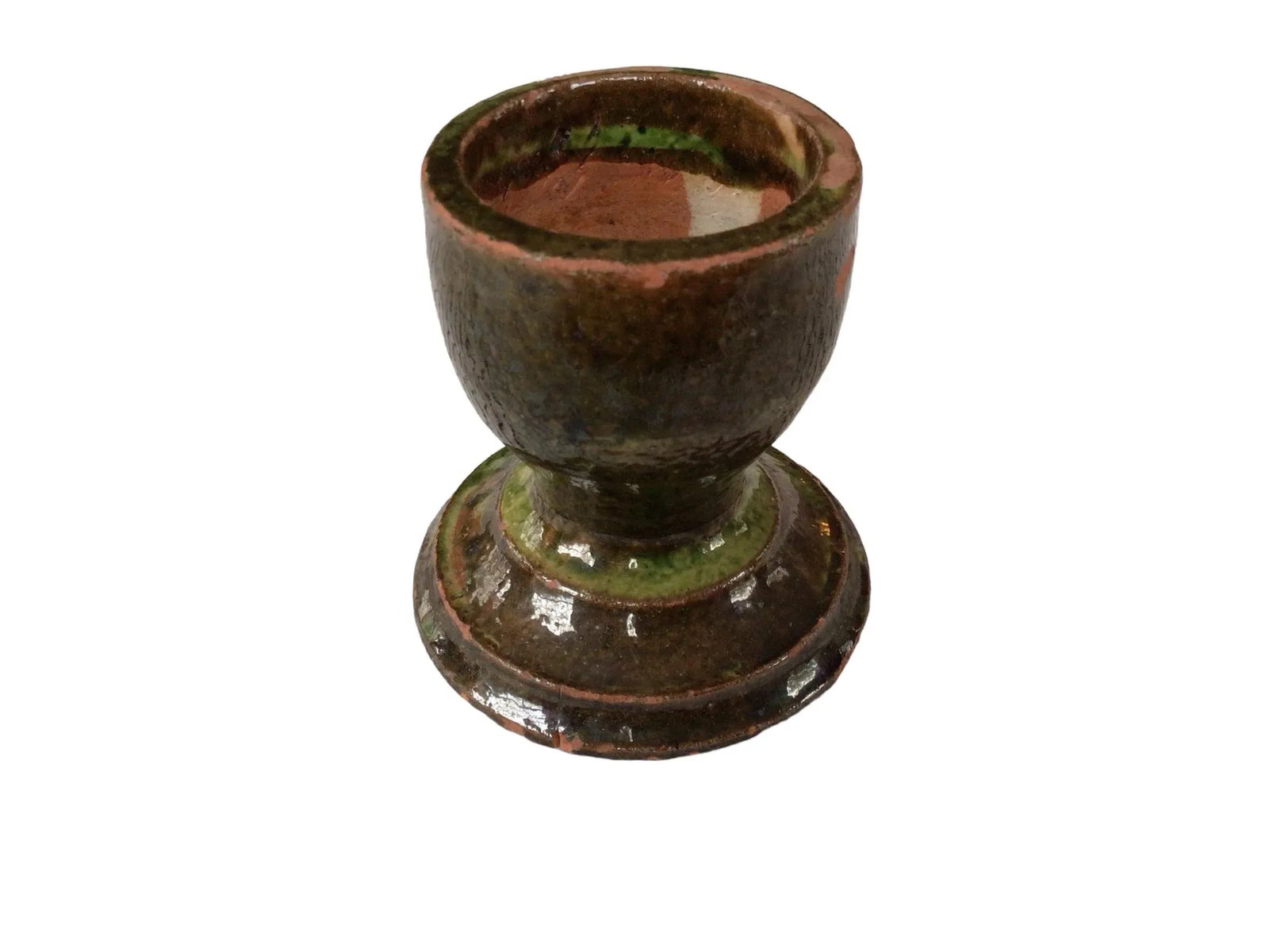 1970s Olive Green Hand-Made Pottery Vase - 3