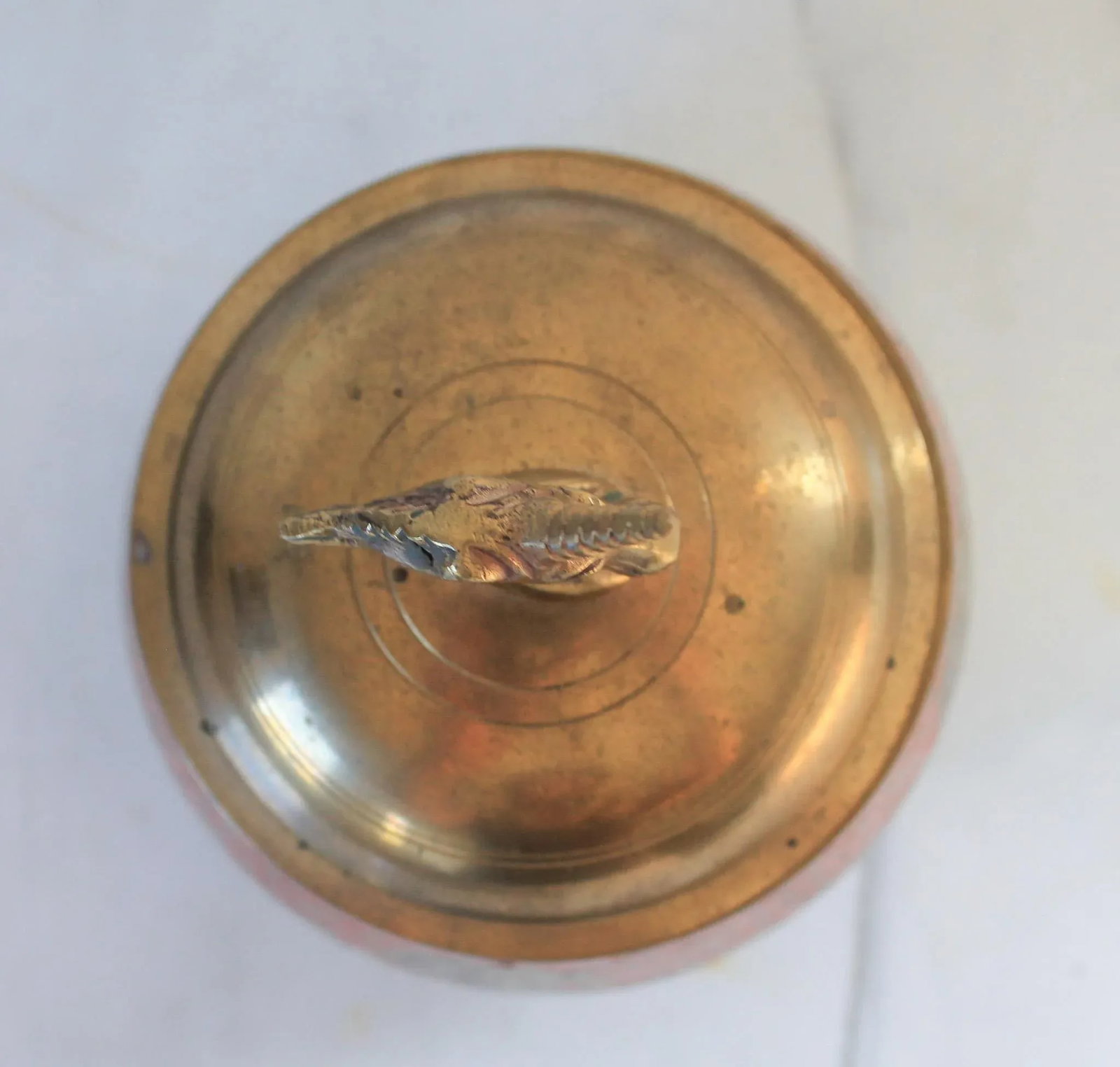 Vintage Brass Unicorn Trinket Box - 8