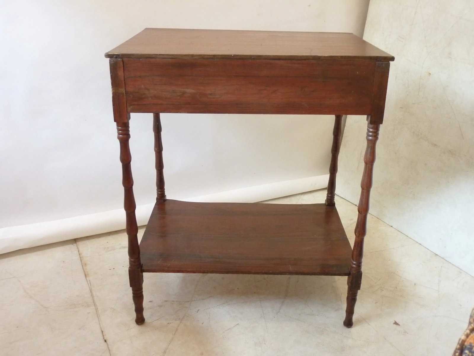 American 19th C. Faux Grain Painted Side Table - 2
