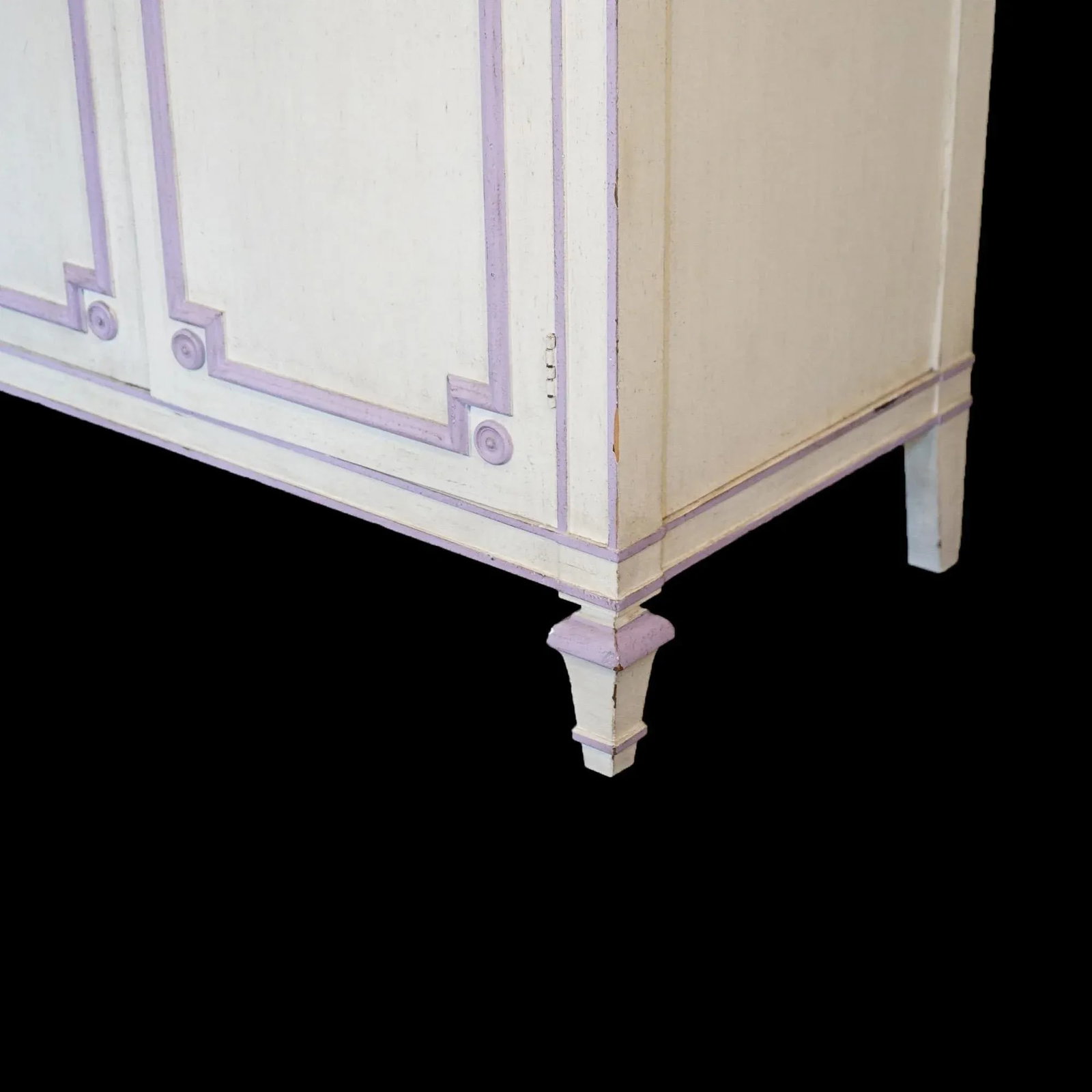 French Style Double Door Armoire by Widdicomb with Eggplant Accents 20th Century - 10