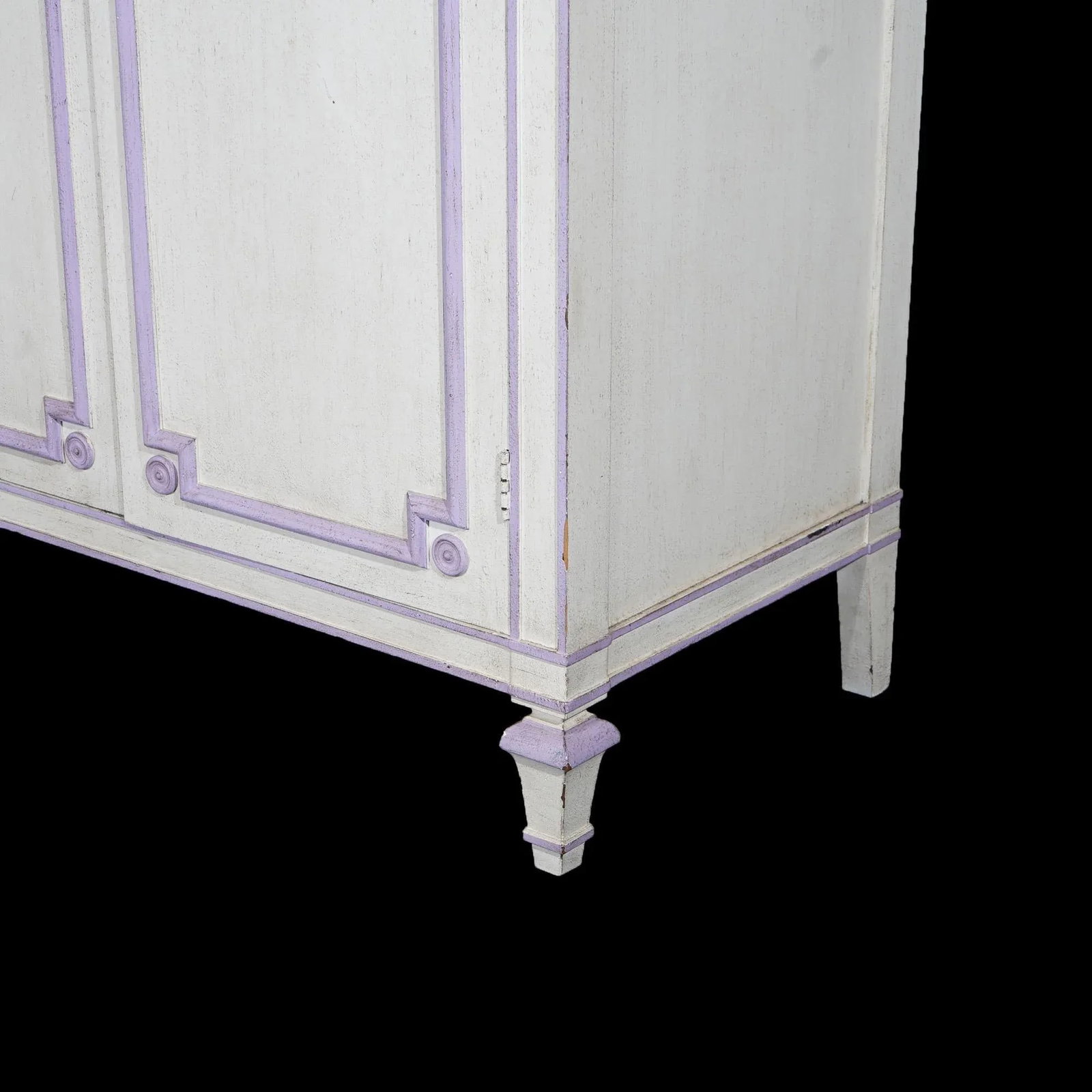 French Style Double Door Armoire by Widdicomb with Eggplant Accents 20th Century - 11