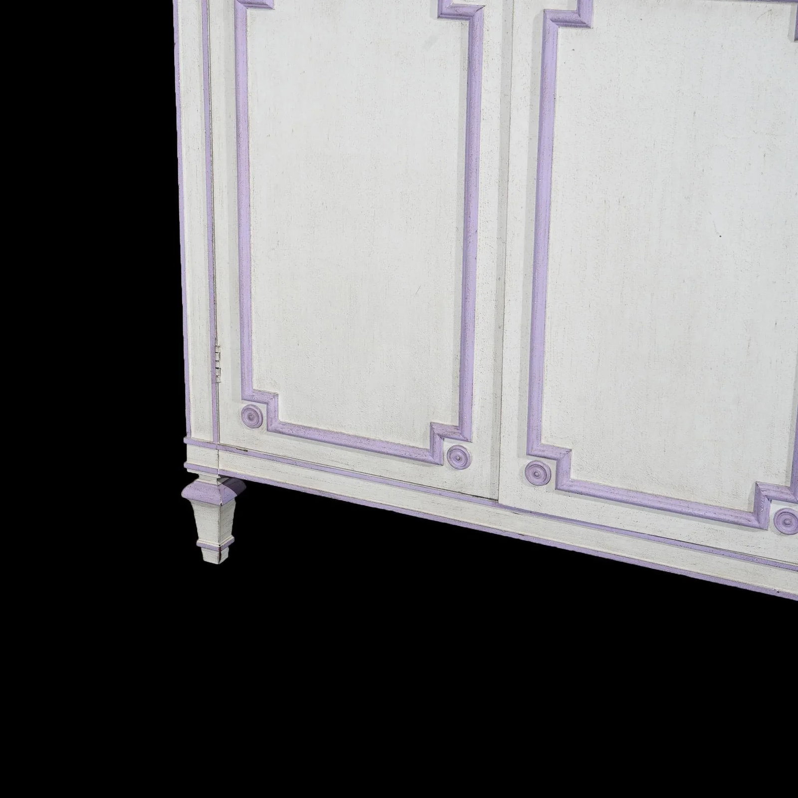 French Style Double Door Armoire by Widdicomb with Eggplant Accents 20th Century - 12