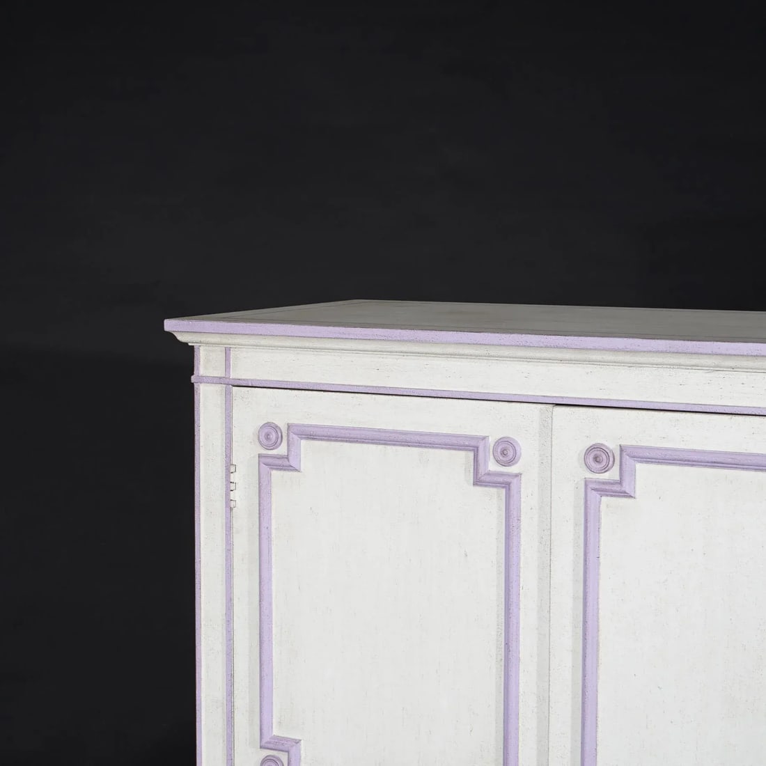 French Style Double Door Armoire by Widdicomb with Eggplant Accents 20th Century - 5
