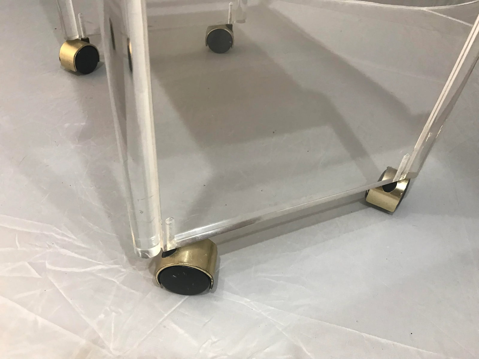 1970s Mid-Century Modern Lucite Vanity Stool Bench - 5