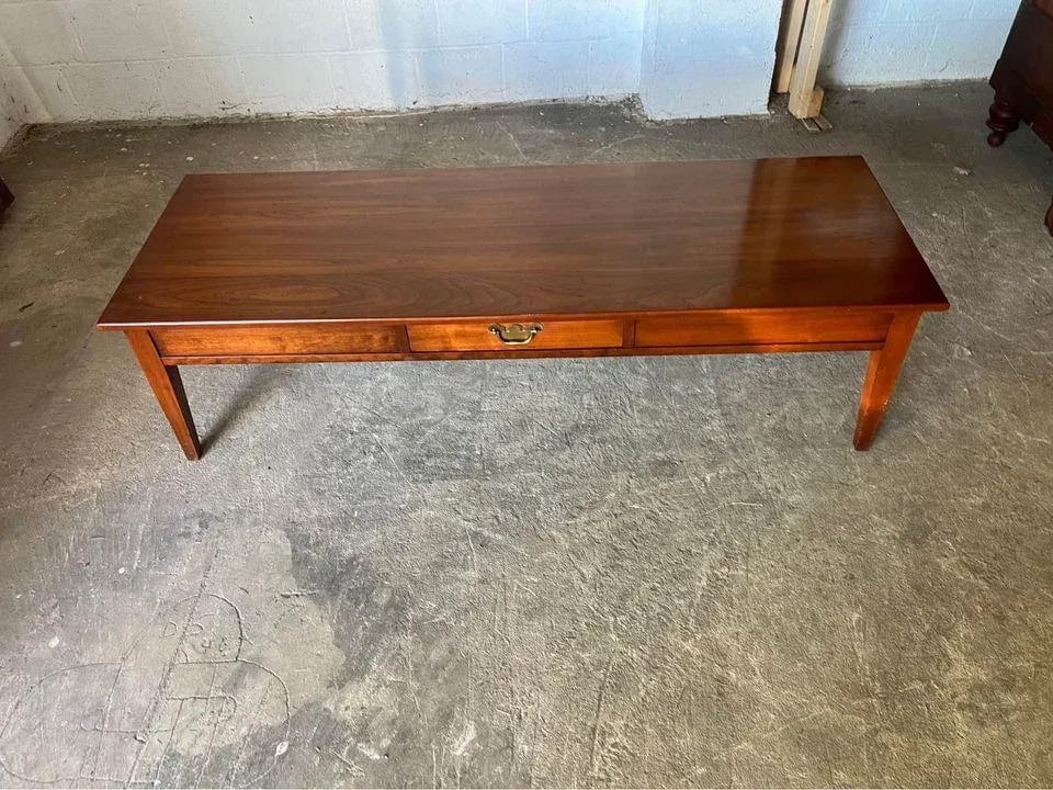 Henkel Harris Vintage Solid Wild Cherry Shaker Style Coffee Table - 10