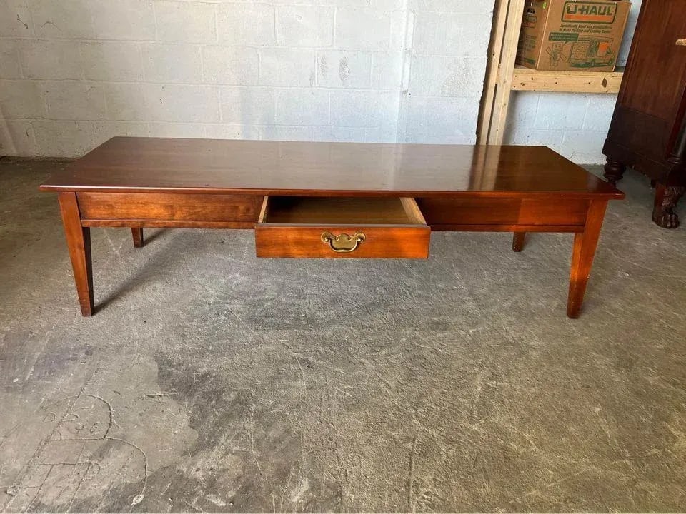 Henkel Harris Vintage Solid Wild Cherry Shaker Style Coffee Table - 4