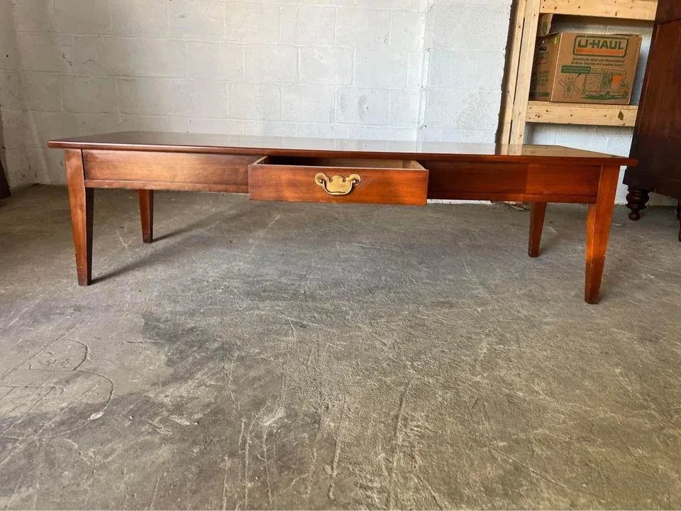 Henkel Harris Vintage Solid Wild Cherry Shaker Style Coffee Table - 5