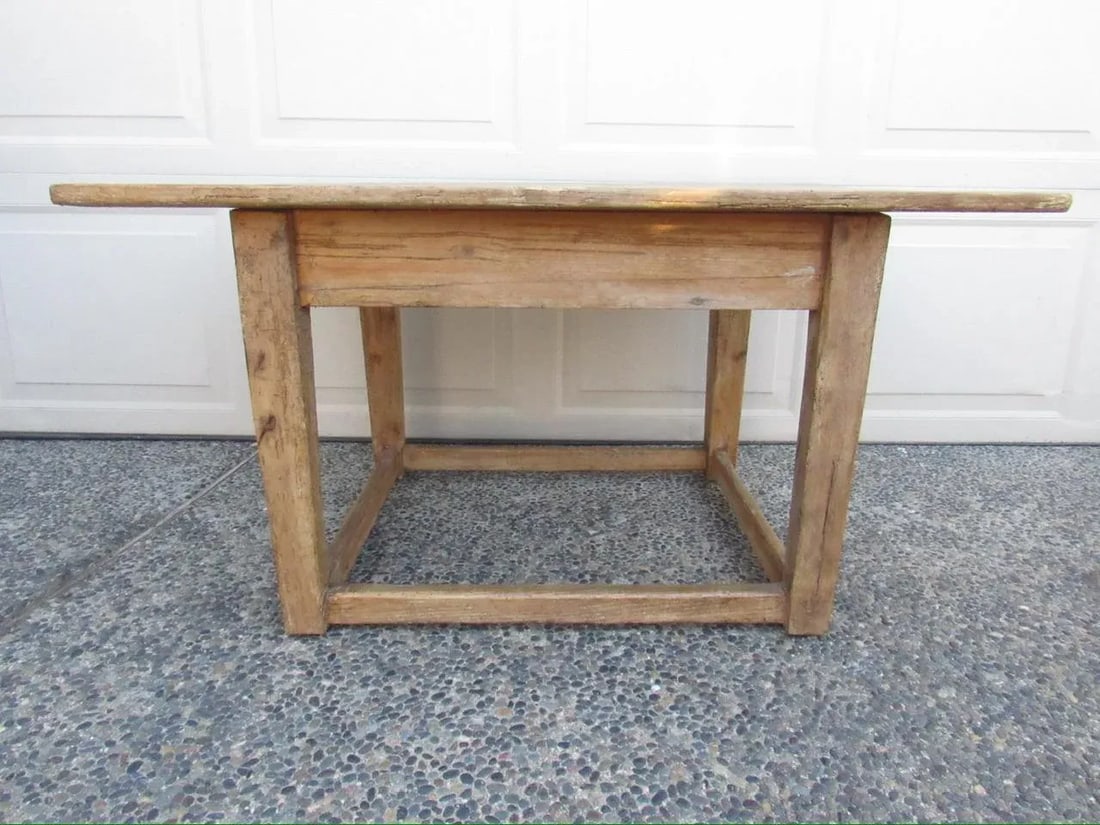Antique English Country Pine Coffee Table - 2
