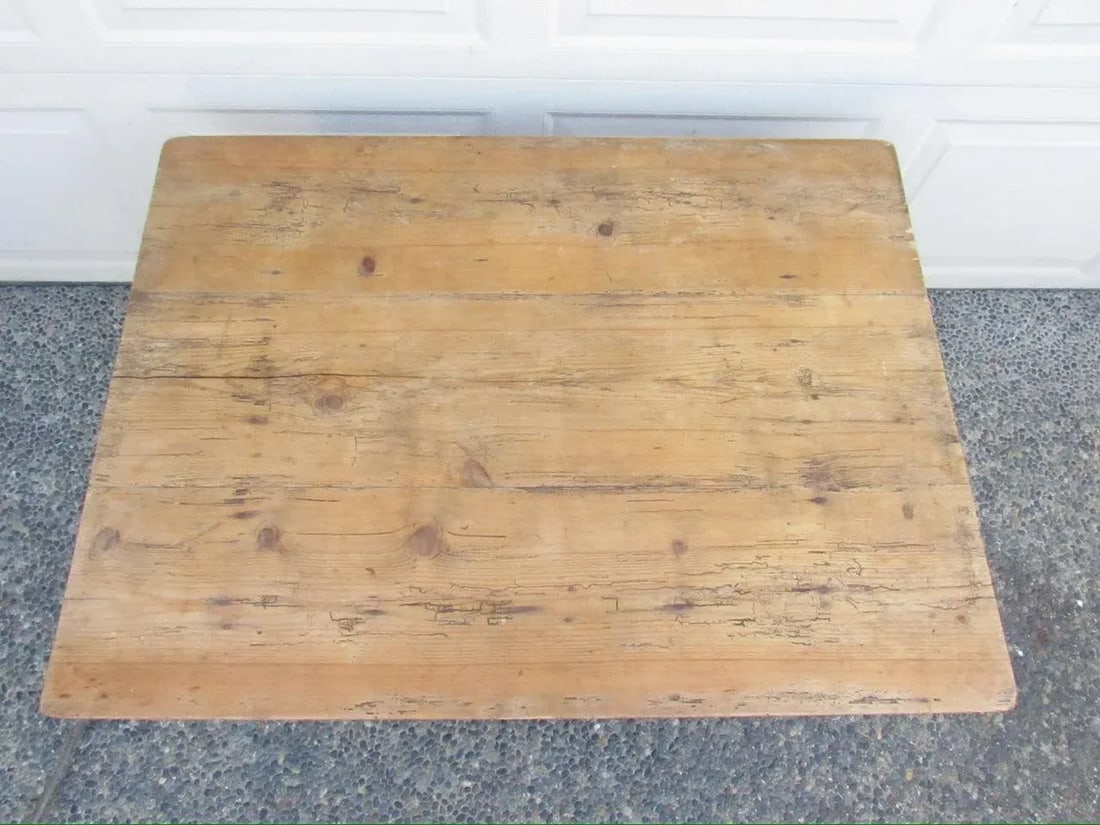 Antique English Country Pine Coffee Table - 3
