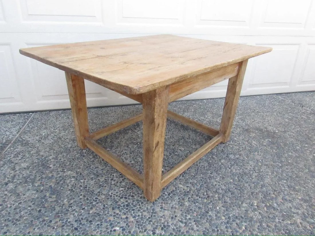 Antique English Country Pine Coffee Table - 4