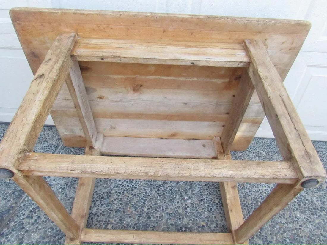 Antique English Country Pine Coffee Table - 8