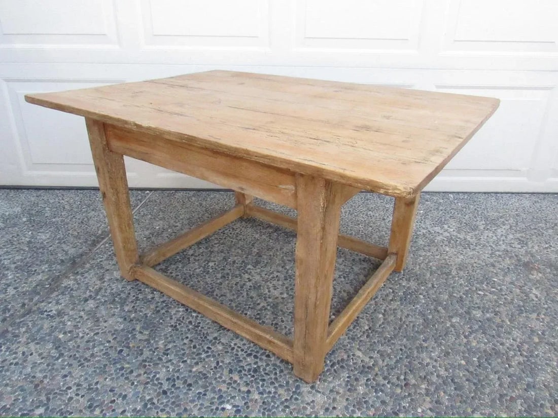 Antique English Country Pine Coffee Table - 9