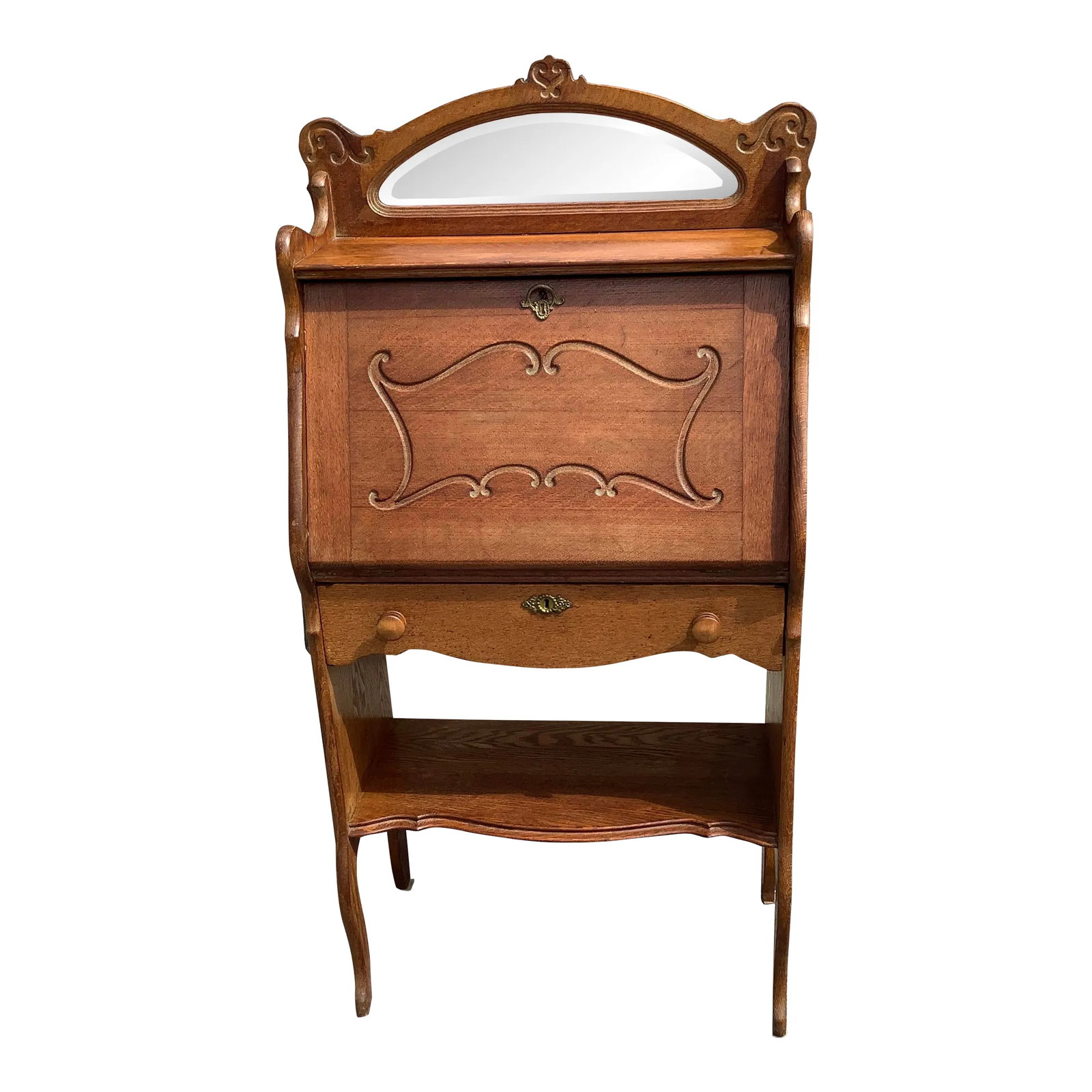 1920s Antique Oak Larkins Desk (1 of 10)