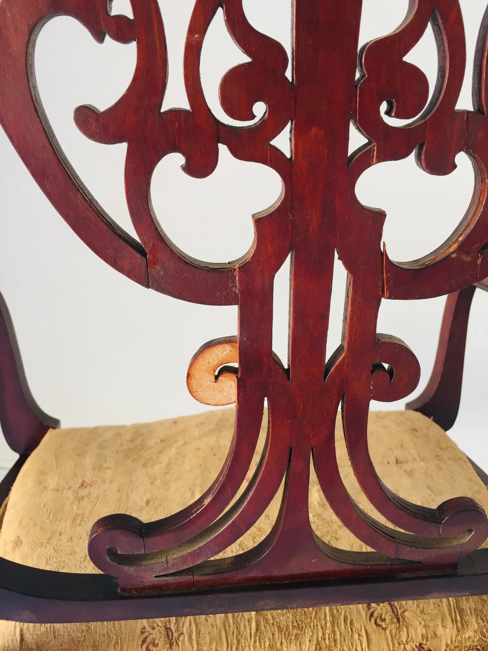 Antigue Art Nouveau Arm Chair Mahogany C.1910 - 7