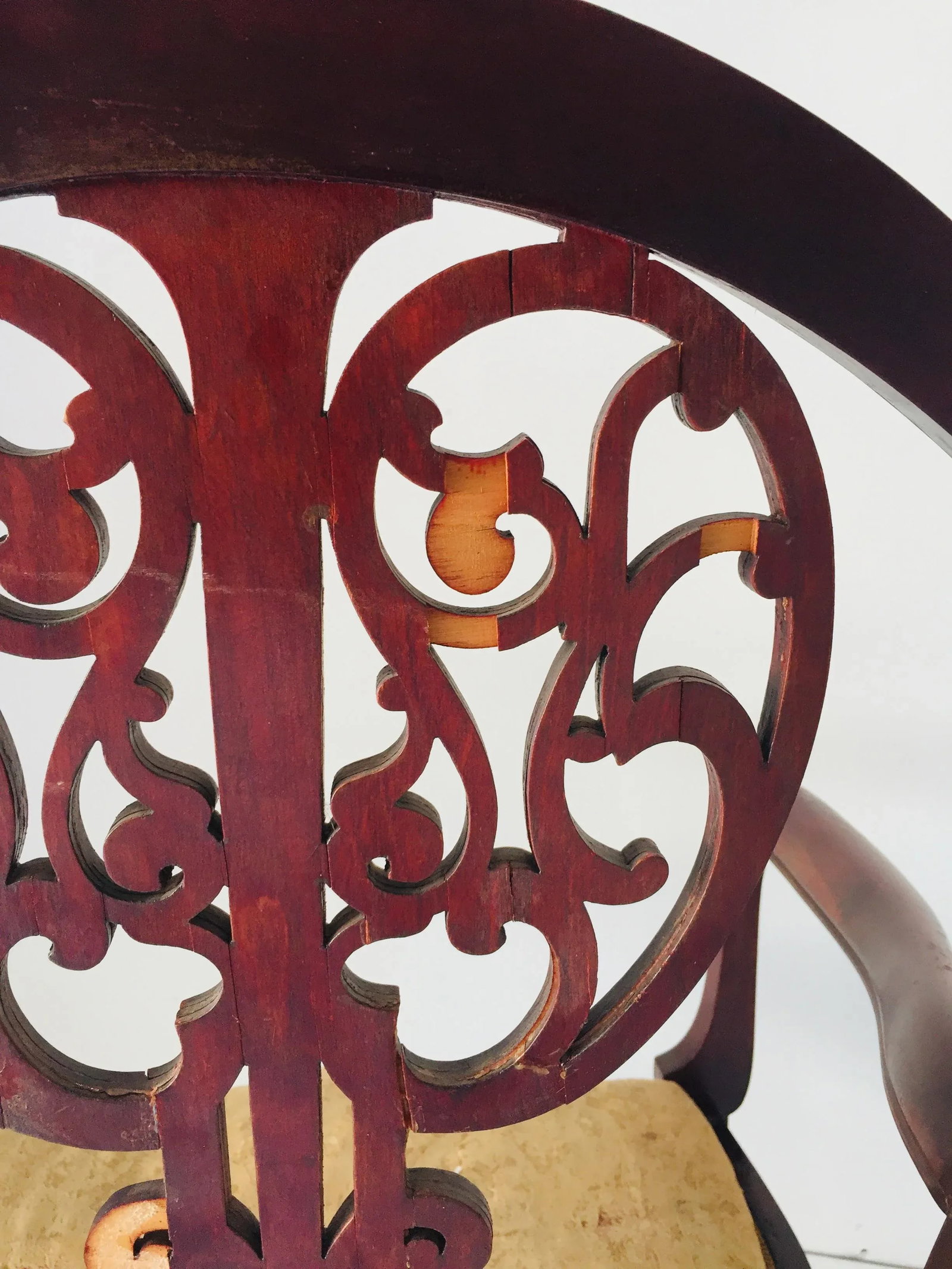 Antigue Art Nouveau Arm Chair Mahogany C.1910 - 8