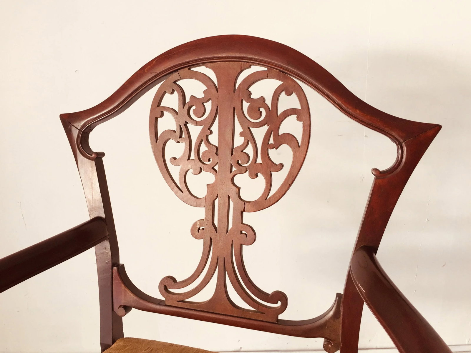 Antigue Art Nouveau Arm Chair Mahogany C.1910 - 9