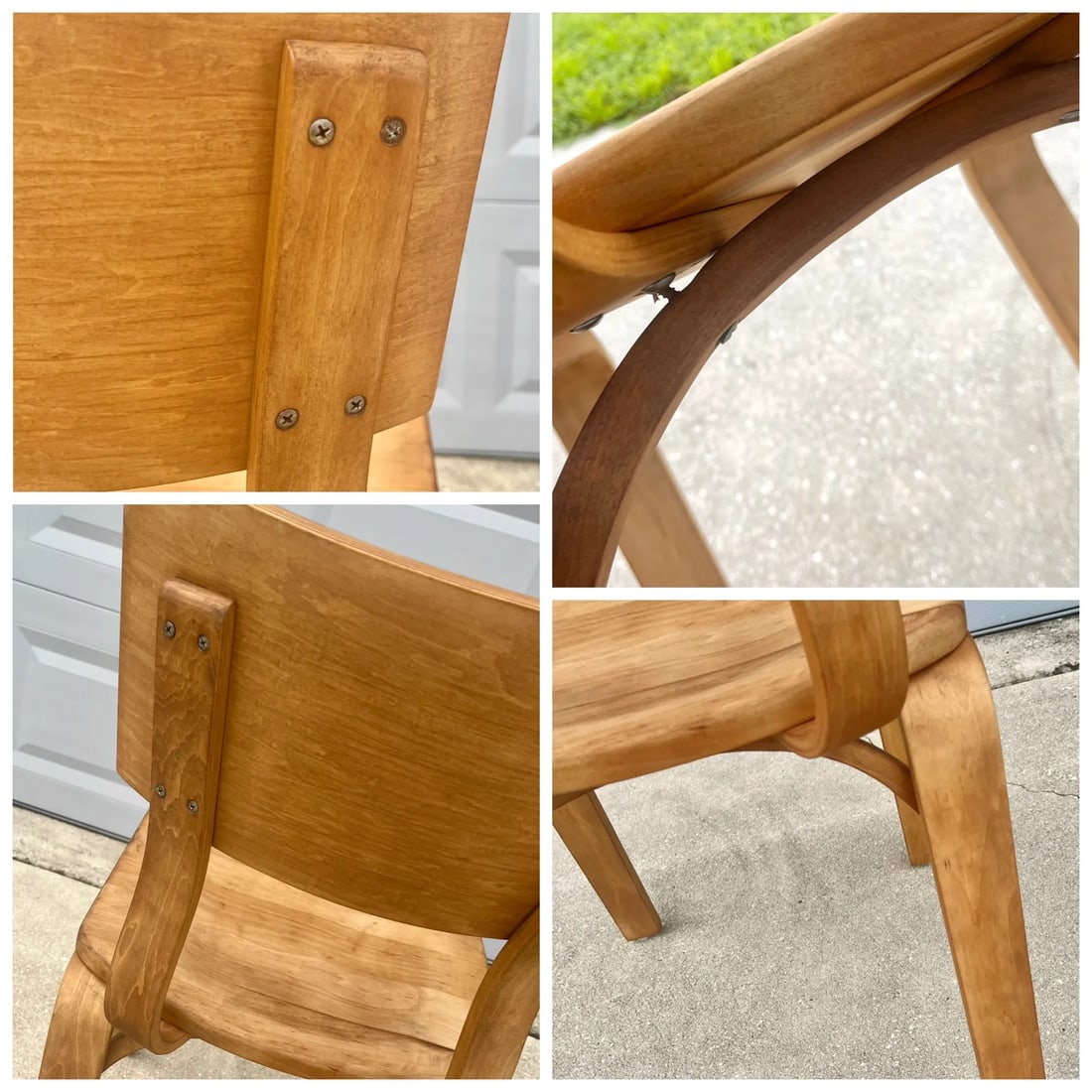 Bent Oak Plywood Single Desk or Side Chair | by Thonet - 11