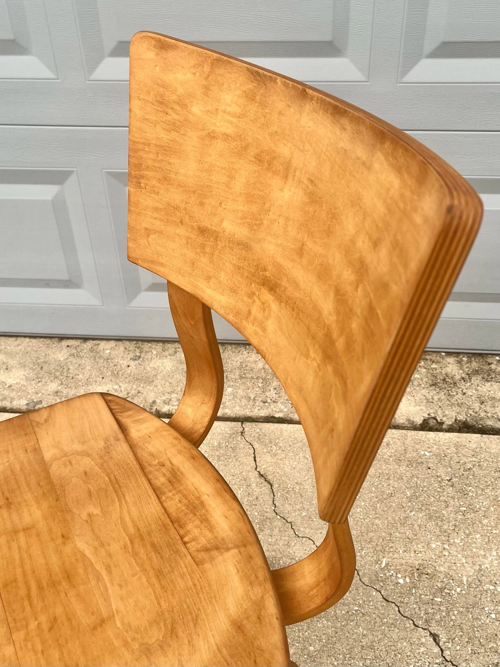 Bent Oak Plywood Single Desk or Side Chair | by Thonet - 3