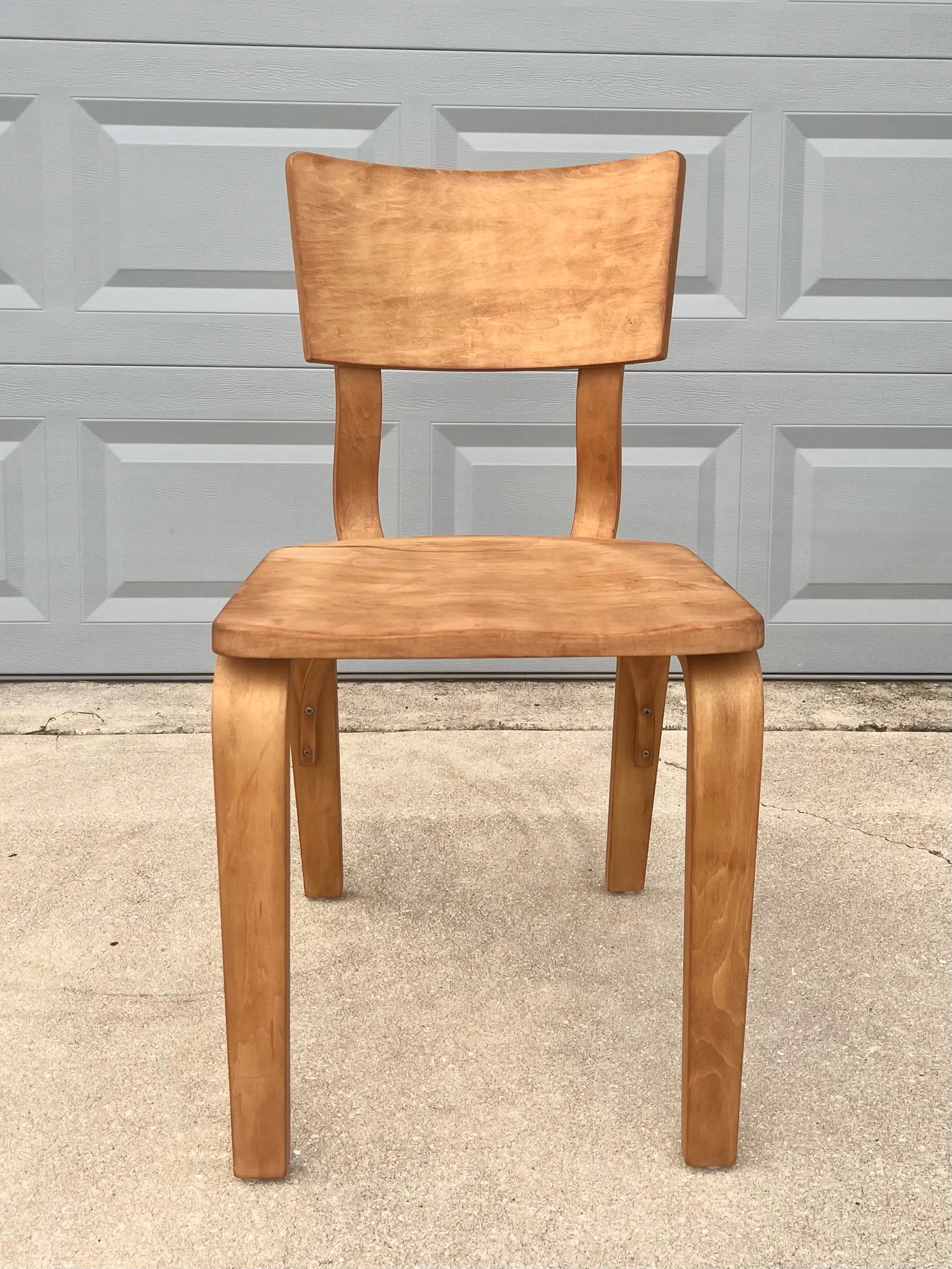 Bent Oak Plywood Single Desk or Side Chair | by Thonet - 5