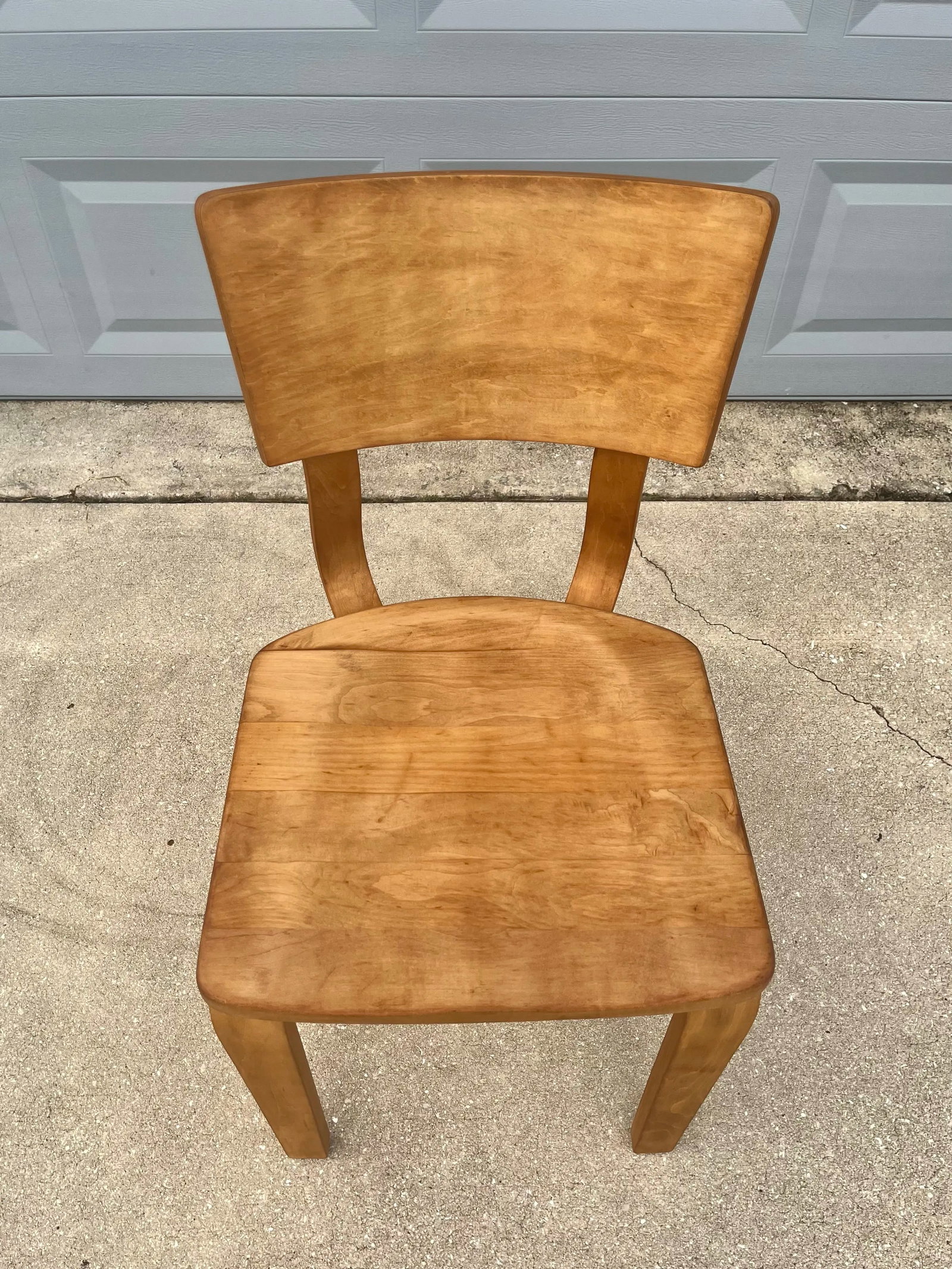 Bent Oak Plywood Single Desk or Side Chair | by Thonet - 6