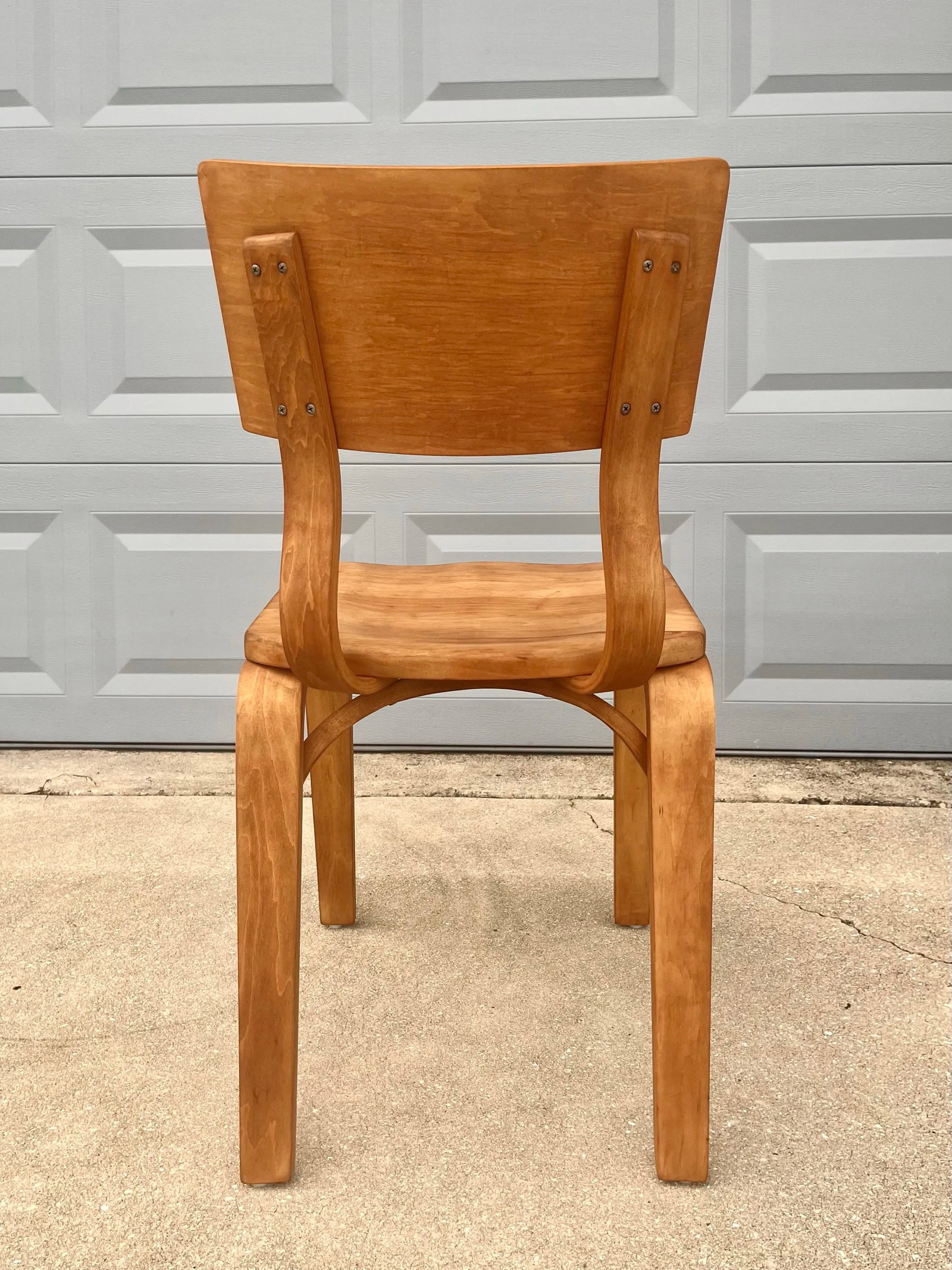 Bent Oak Plywood Single Desk or Side Chair | by Thonet - 7