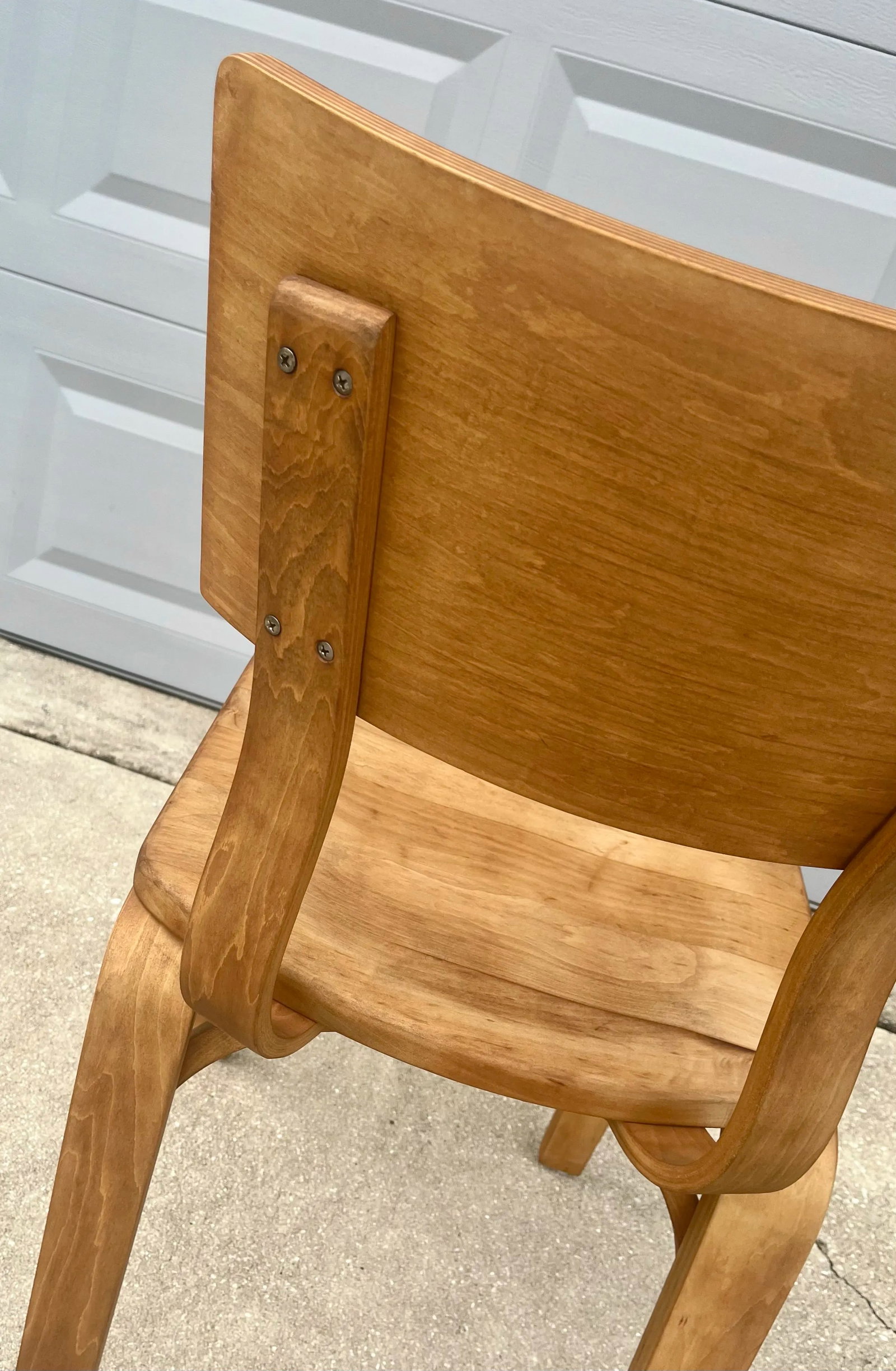 Bent Oak Plywood Single Desk or Side Chair | by Thonet - 8