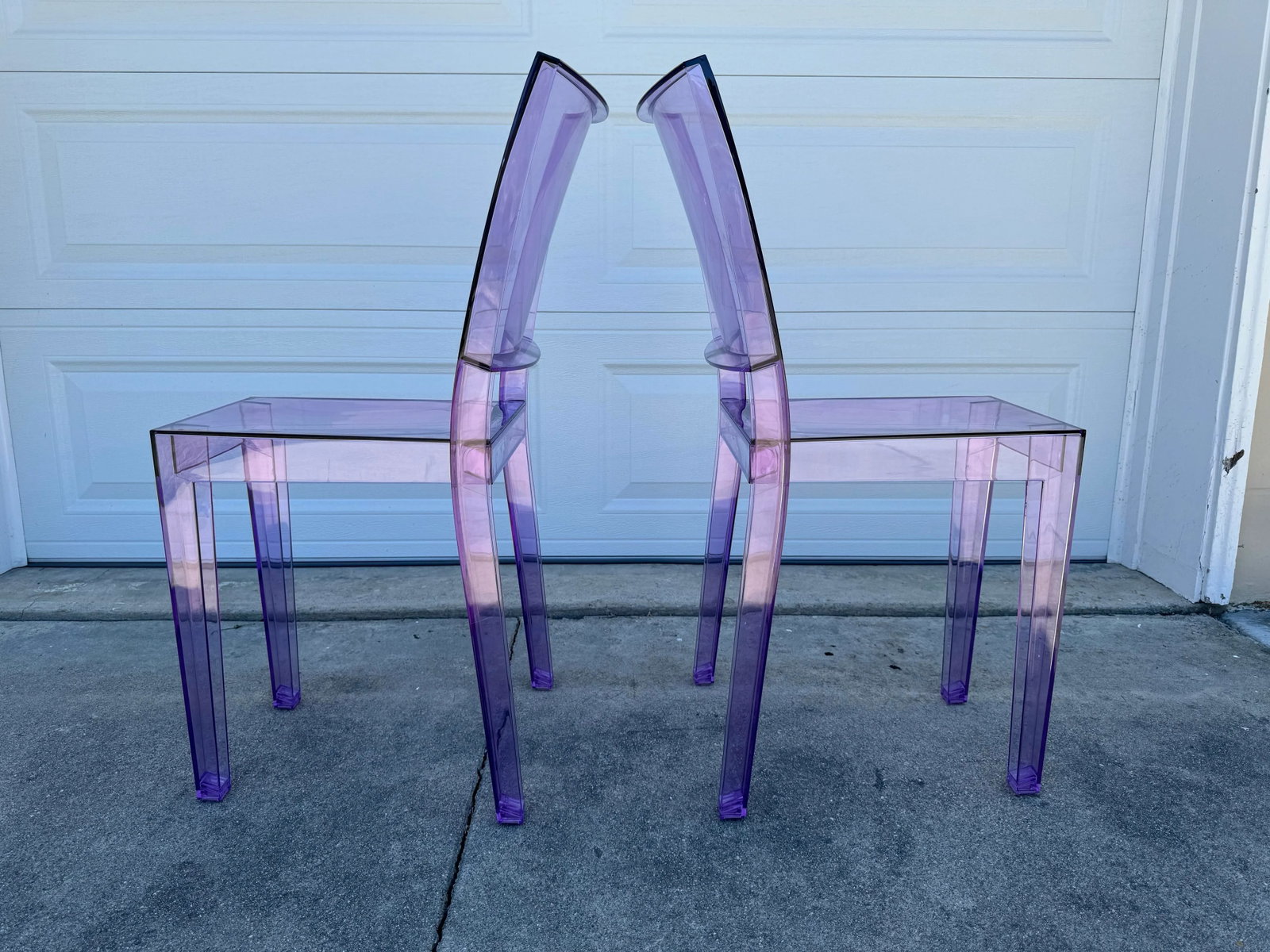 Philippe Starck for Kartell, Purple La Marie Chairs - a Pair - 3