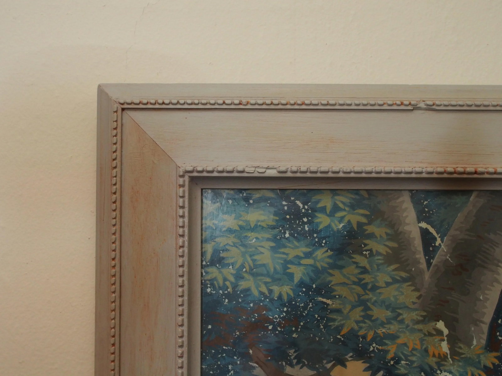 Large Early 19th C. Gouache Painting, "By the Water Trough" - 8
