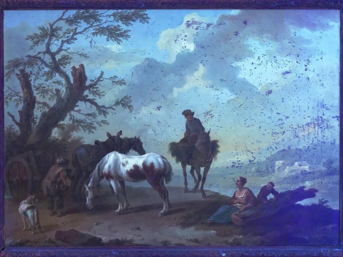 18th Century Flemish School Pair of Antique Landscape Paintings - 10