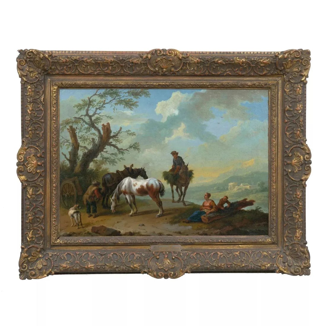 18th Century Flemish School Pair of Antique Landscape Paintings - 4
