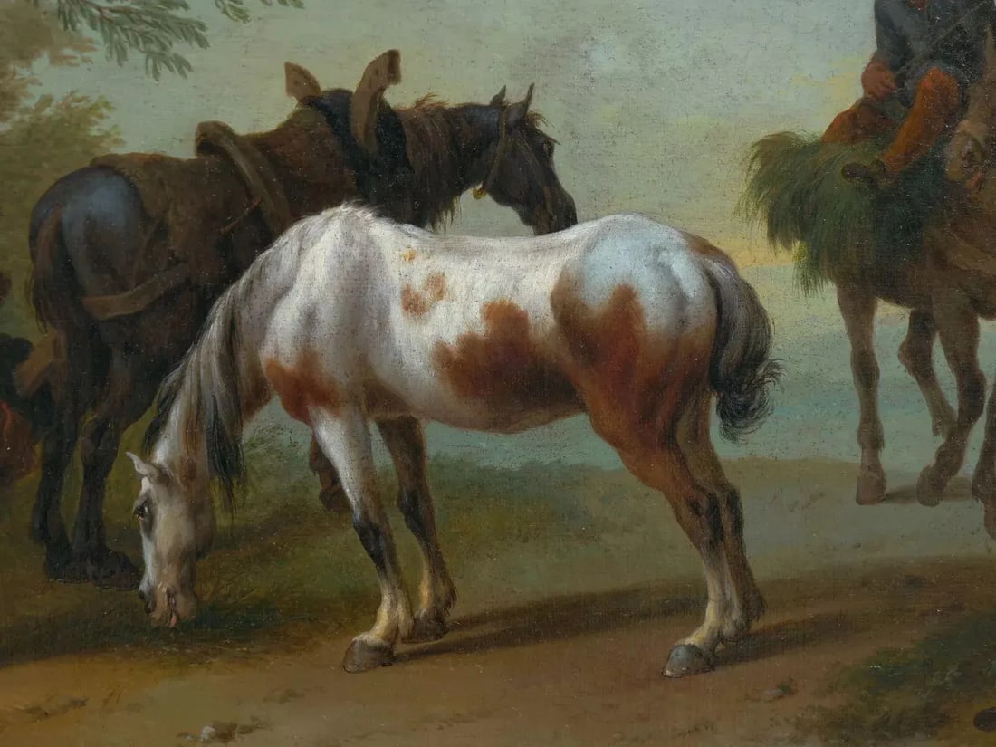 18th Century Flemish School Pair of Antique Landscape Paintings - 7
