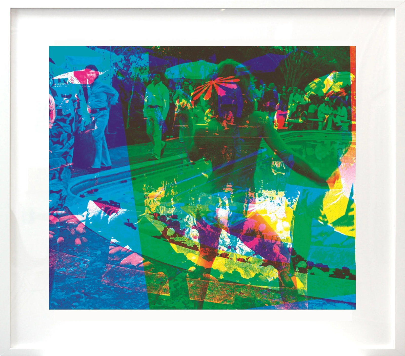 Mid Century Modern Pop Art Photography "Double Take Blue Green (2/3)" Original Artwork by Marco Pitt - 8
