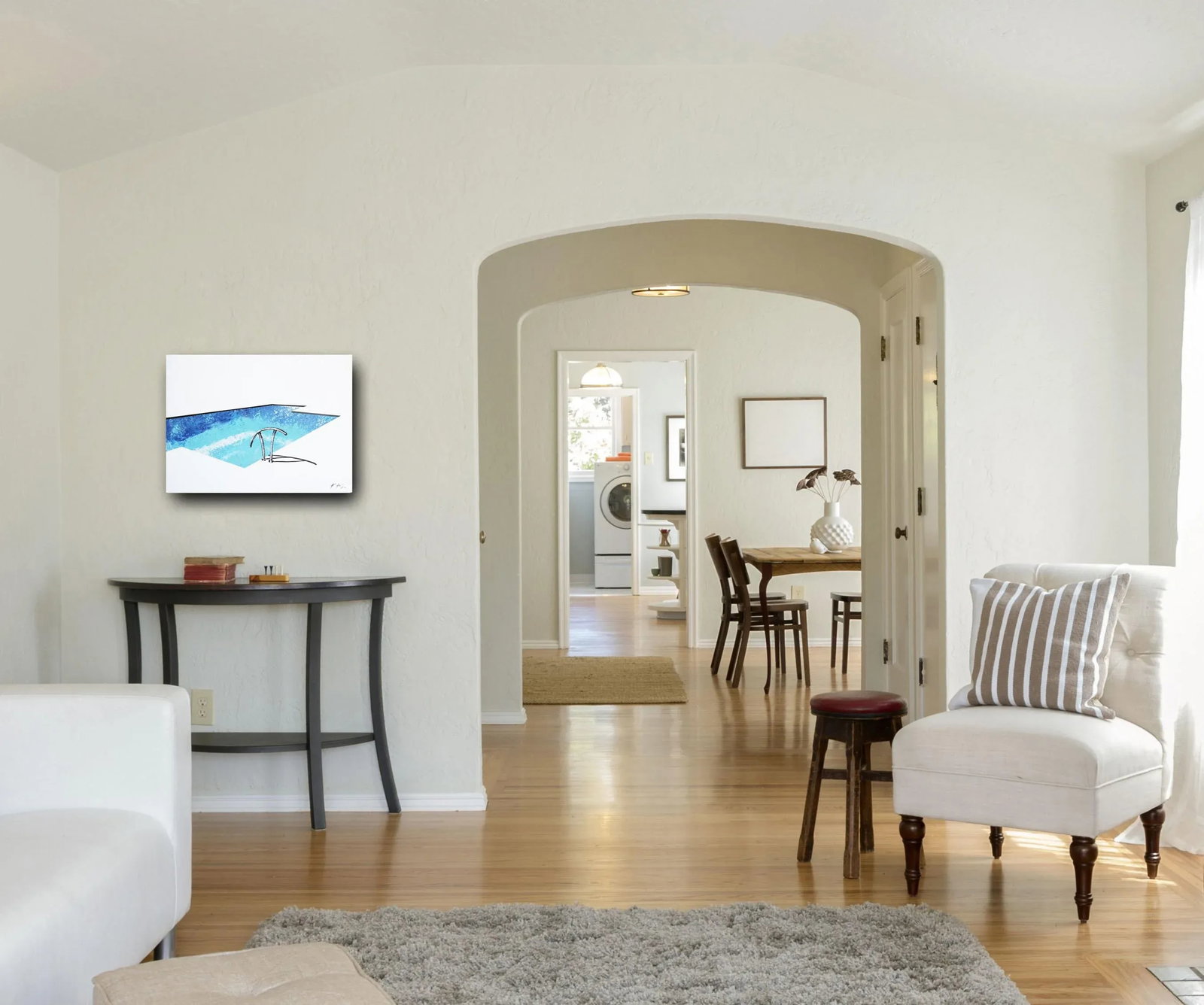 Cool and Deep - Minimalist Realism Pool Painting on Canvas - Original Artwork by Kathleen Keifer - 8