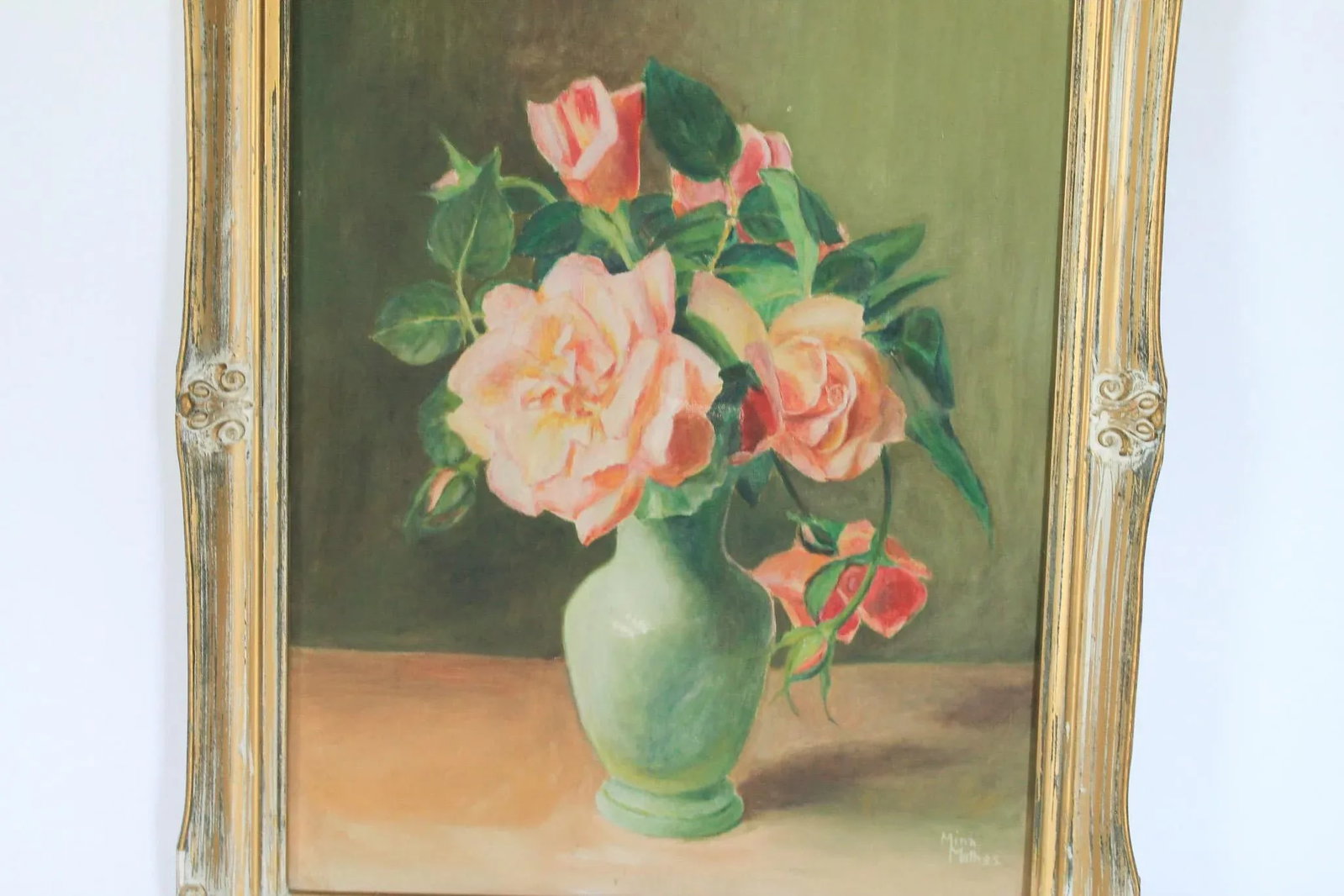 1950's Framed Still Life Floral Painting on Board - 3