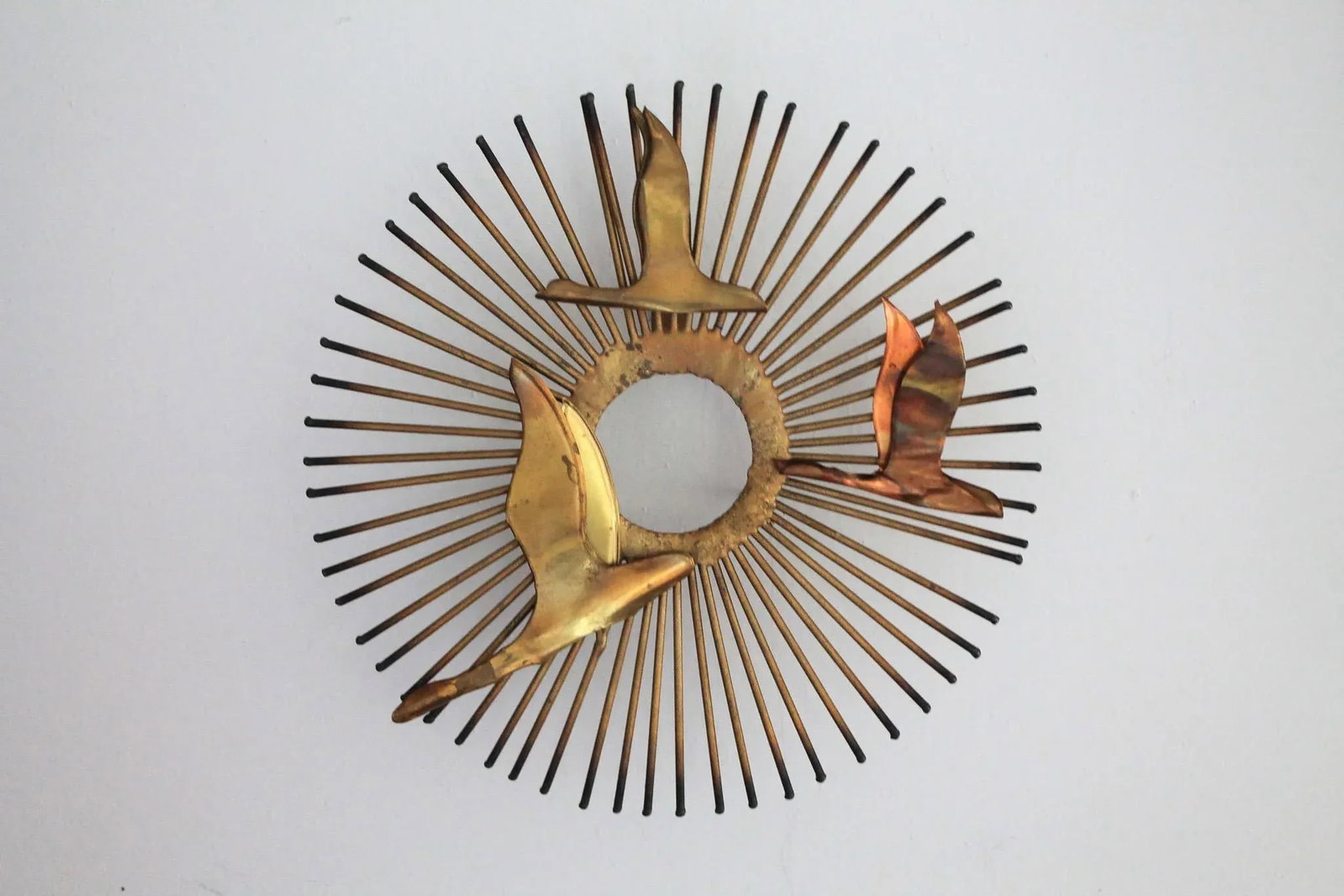Vintage Brutalist Wall Art Birds Sculpture in the Style of Curtis Jere - 2