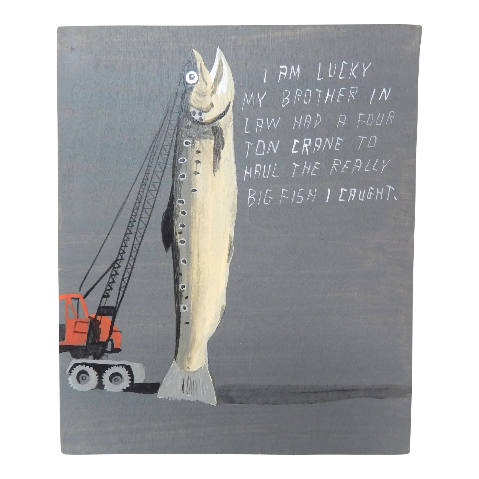 Javier Mayoral Folk Art Original Acrylic Painting: Original folk art painting by Miami artist Javier Mayoral. His paintings are one of a kind, playful and often humorous. Super collectible and addictive ! Condition: Alterations: Original Condition