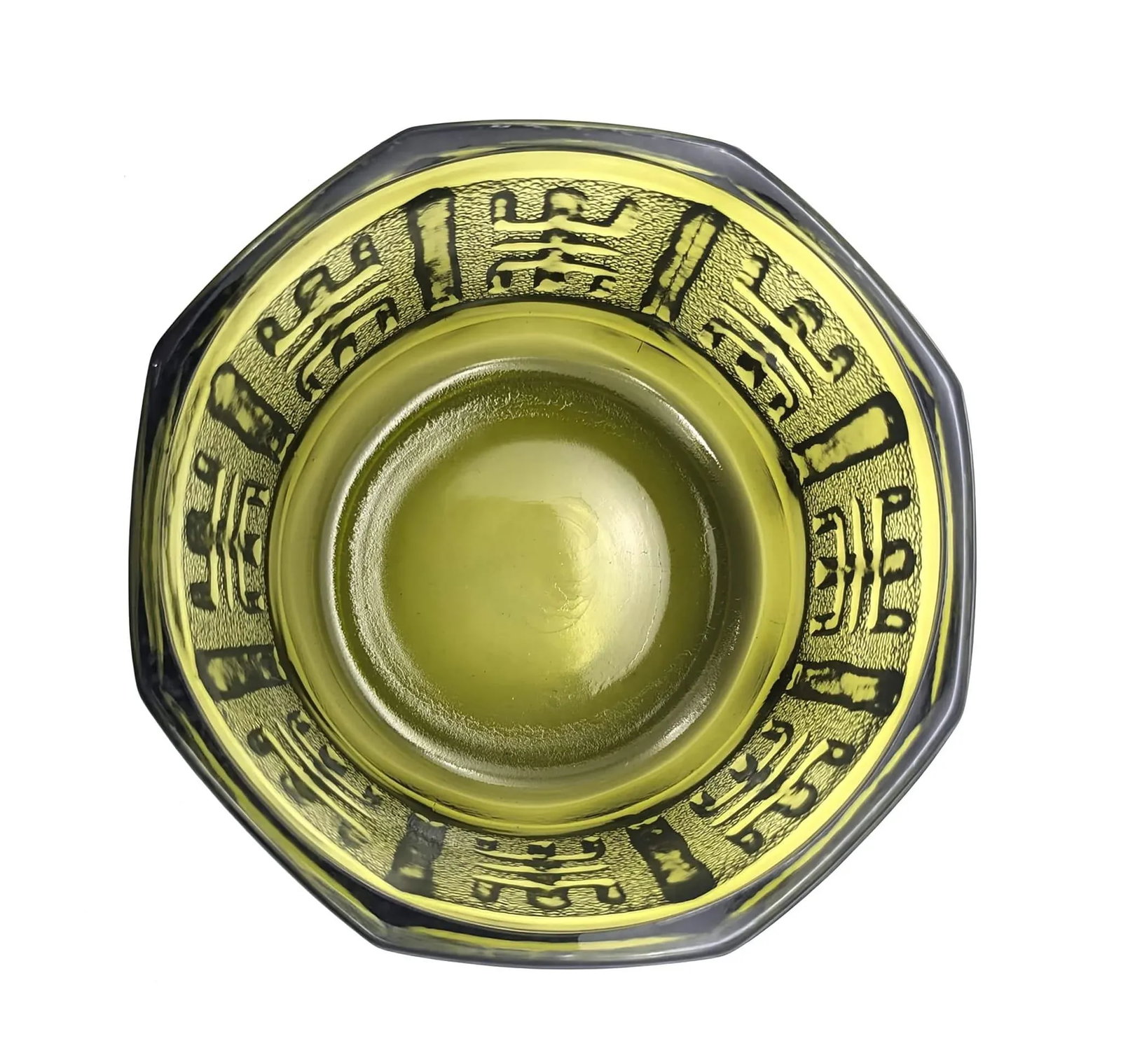 1970s Indiana Glass Avocado Green "Aztec" Planter Bowl - 8