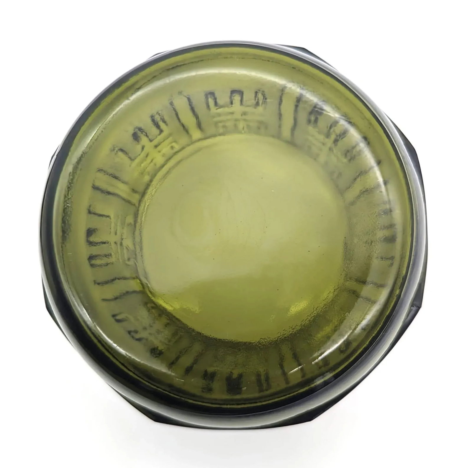 1970s Indiana Glass Avocado Green "Aztec" Planter Bowl - 9