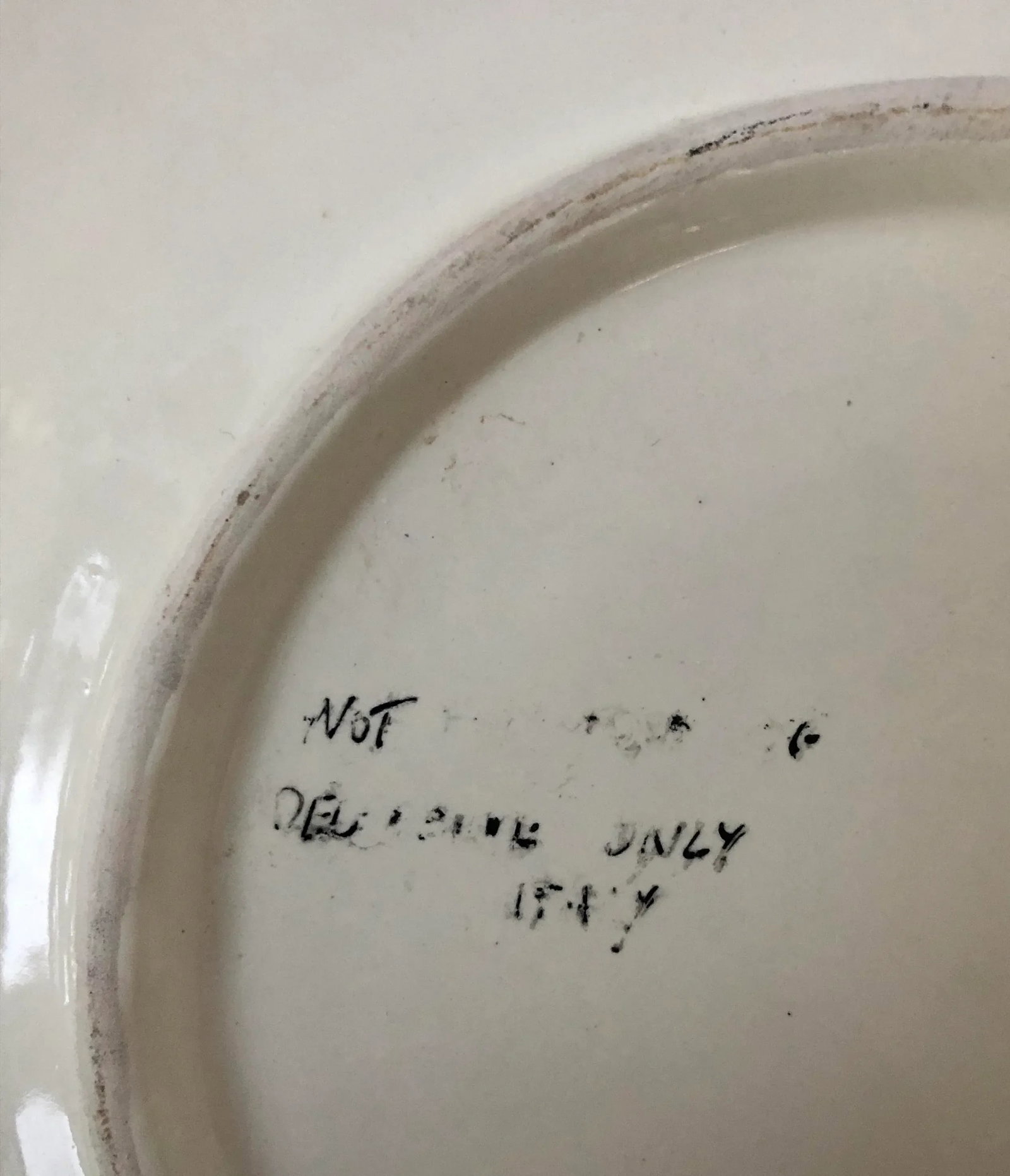 Blue and White Italian Hand Painted Faenza Delft Plate - 6