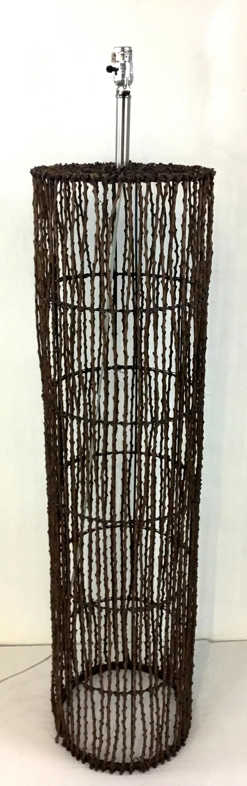Arteriors Organic Modern Brown Rattan Chance Floor Lamp - 2